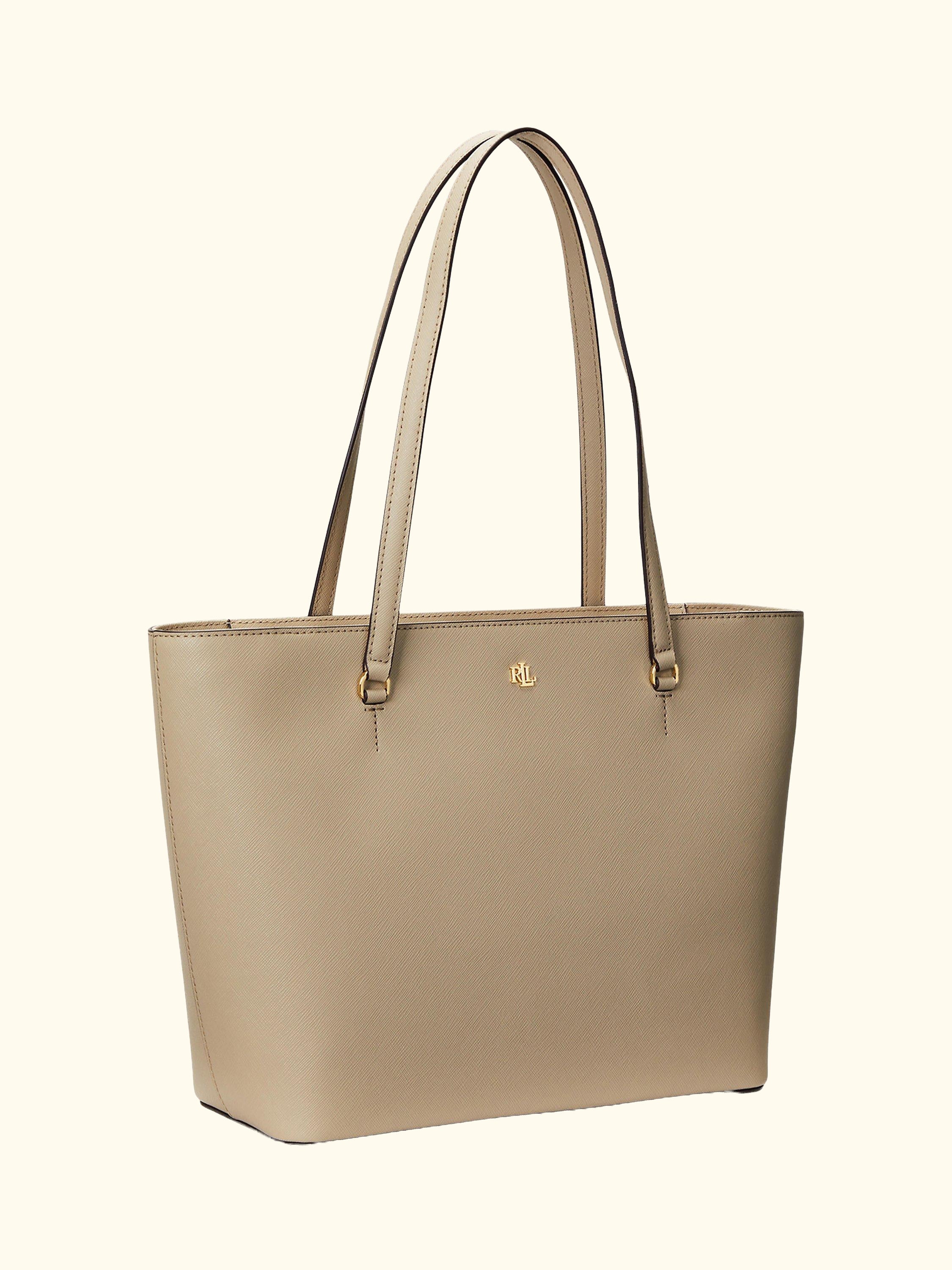 Lauren Ralph Lauren Karly Medium Leather Tote Bag