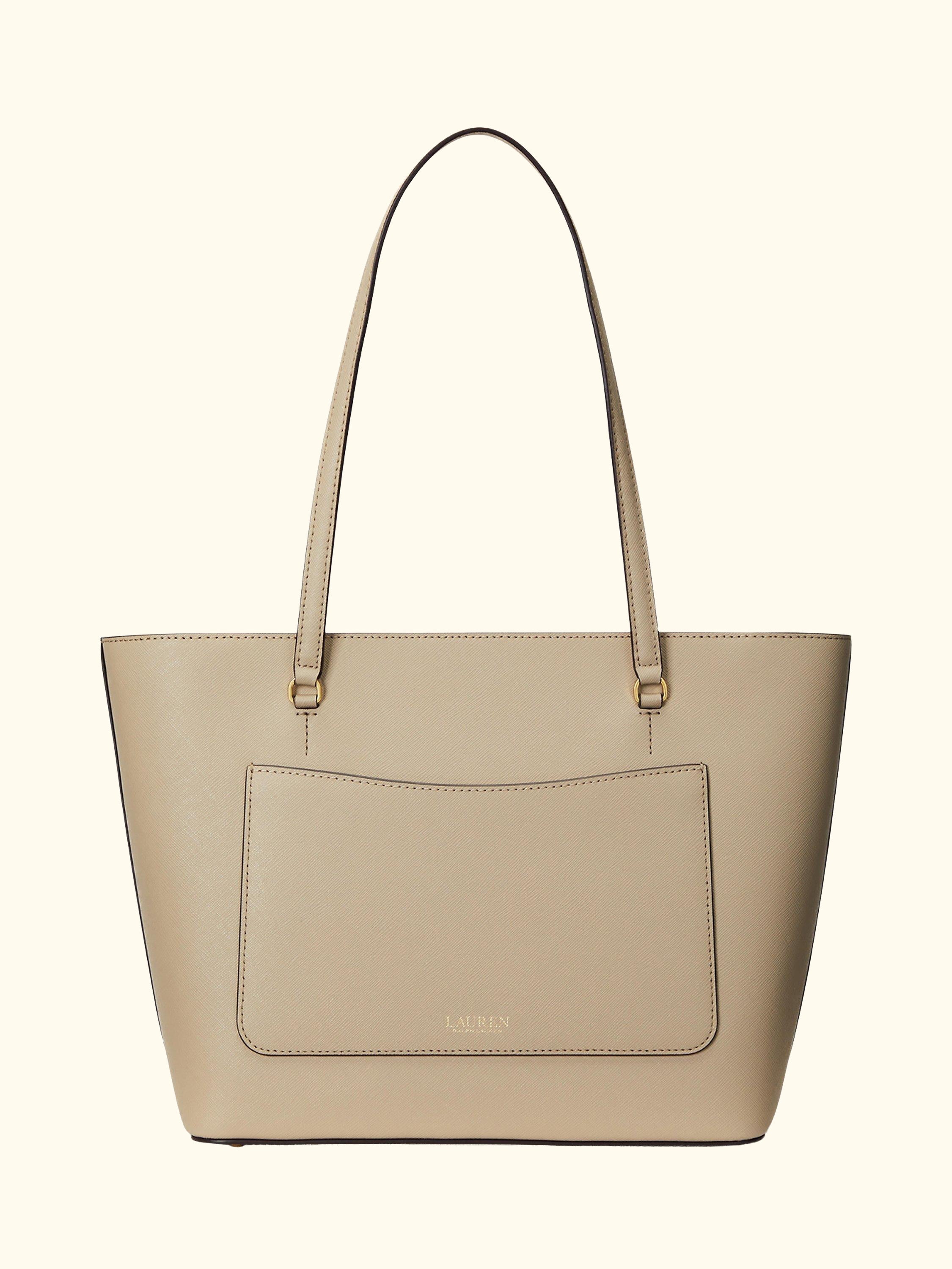 Lauren Ralph Lauren Karly Medium Leather Tote Bag