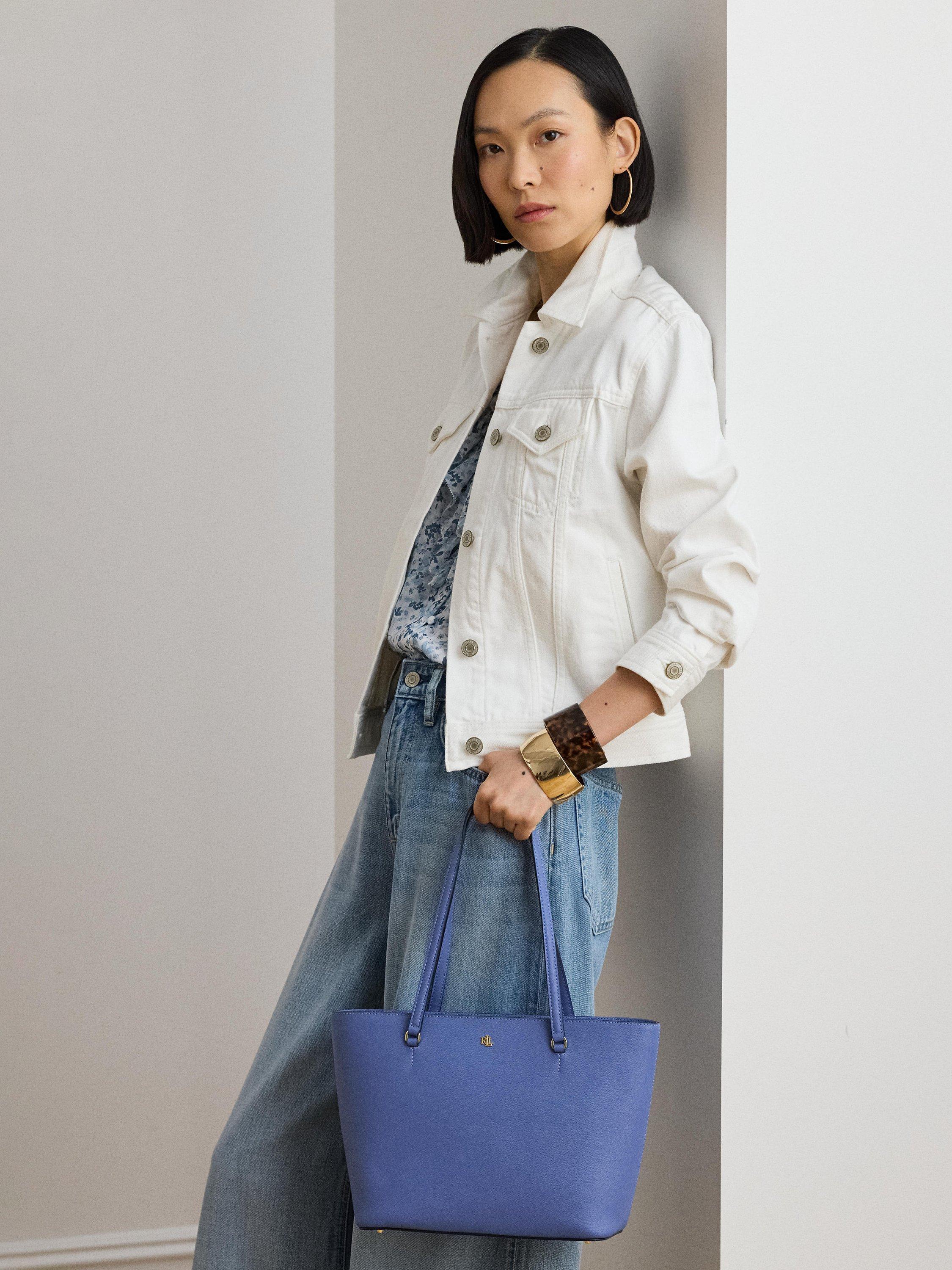 Lauren Ralph Lauren Karly Medium Leather Tote Bag