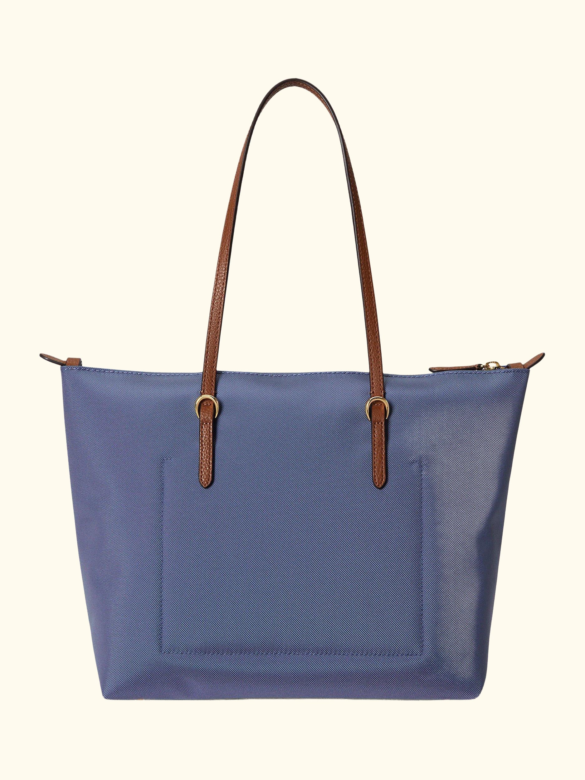 Lauren Ralph Lauren Keaton Medium Tote Bag, Blue/Lauren Tan
