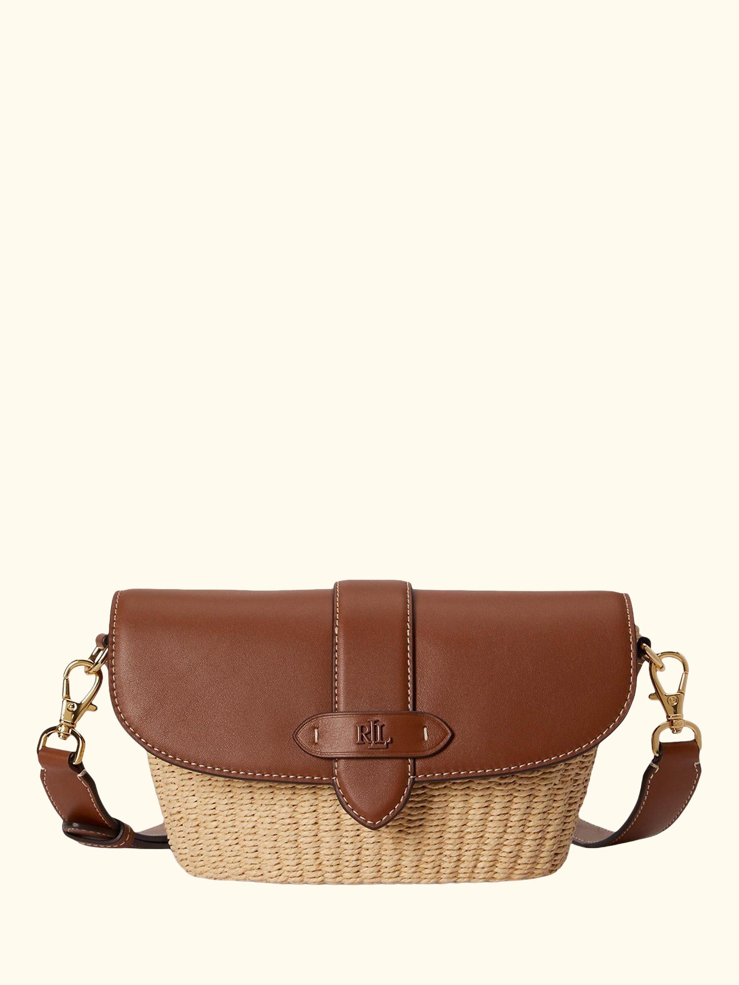 Lauren Ralph Lauren Lynden Small Shoulder Bag, Natural/Lauren Tan