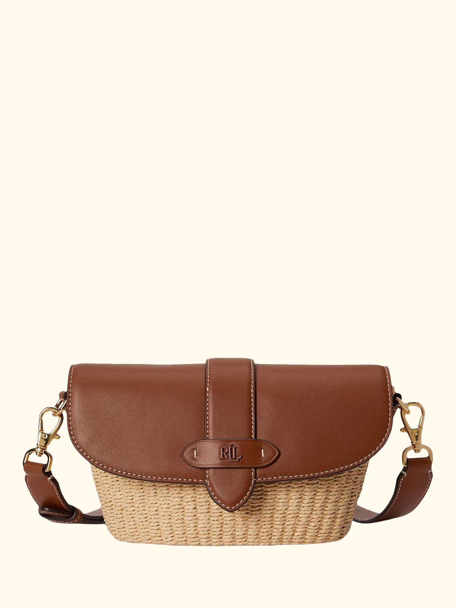Lauren Ralph Lauren Lynden Small Shoulder Bag, Natural/Lauren Tan