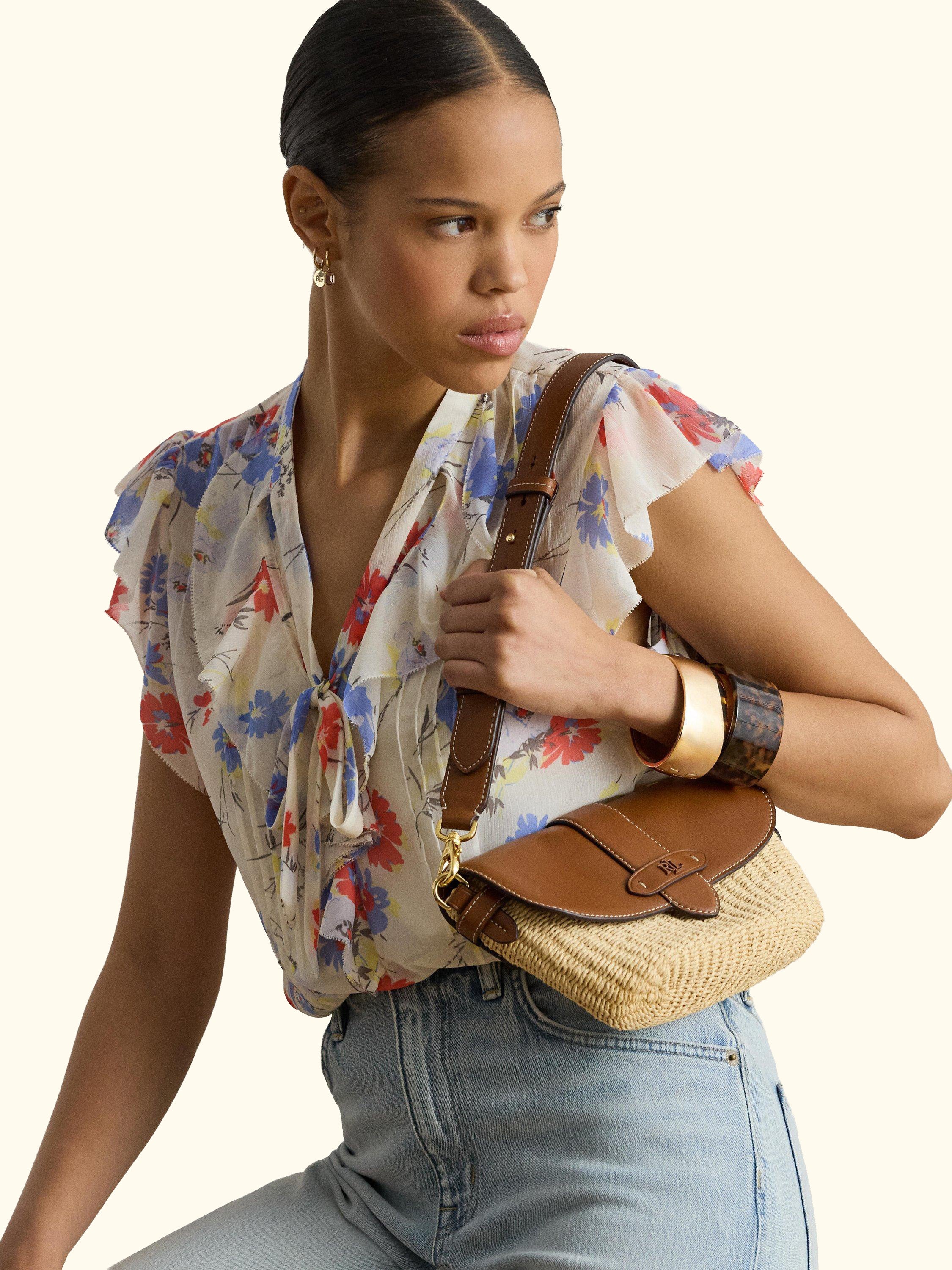 Lauren Ralph Lauren Lynden Small Shoulder Bag, Natural/Lauren Tan