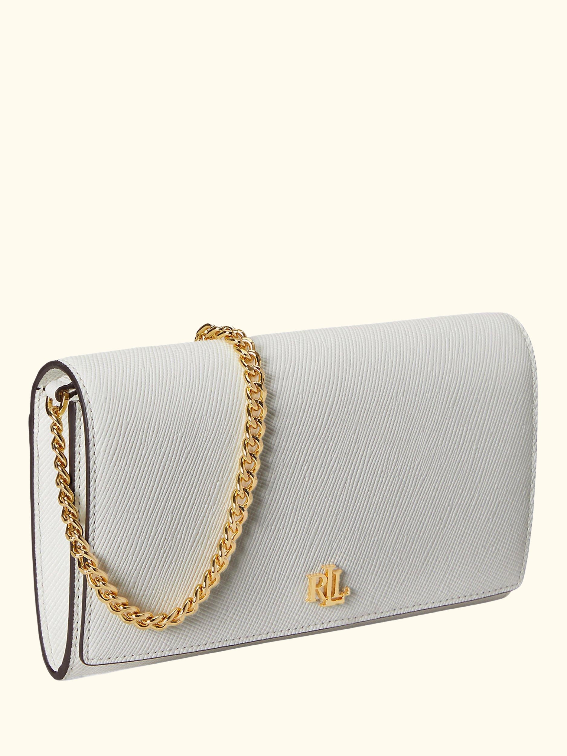 Lauren Ralph Lauren Adair II Crossbody Leather Bag, White