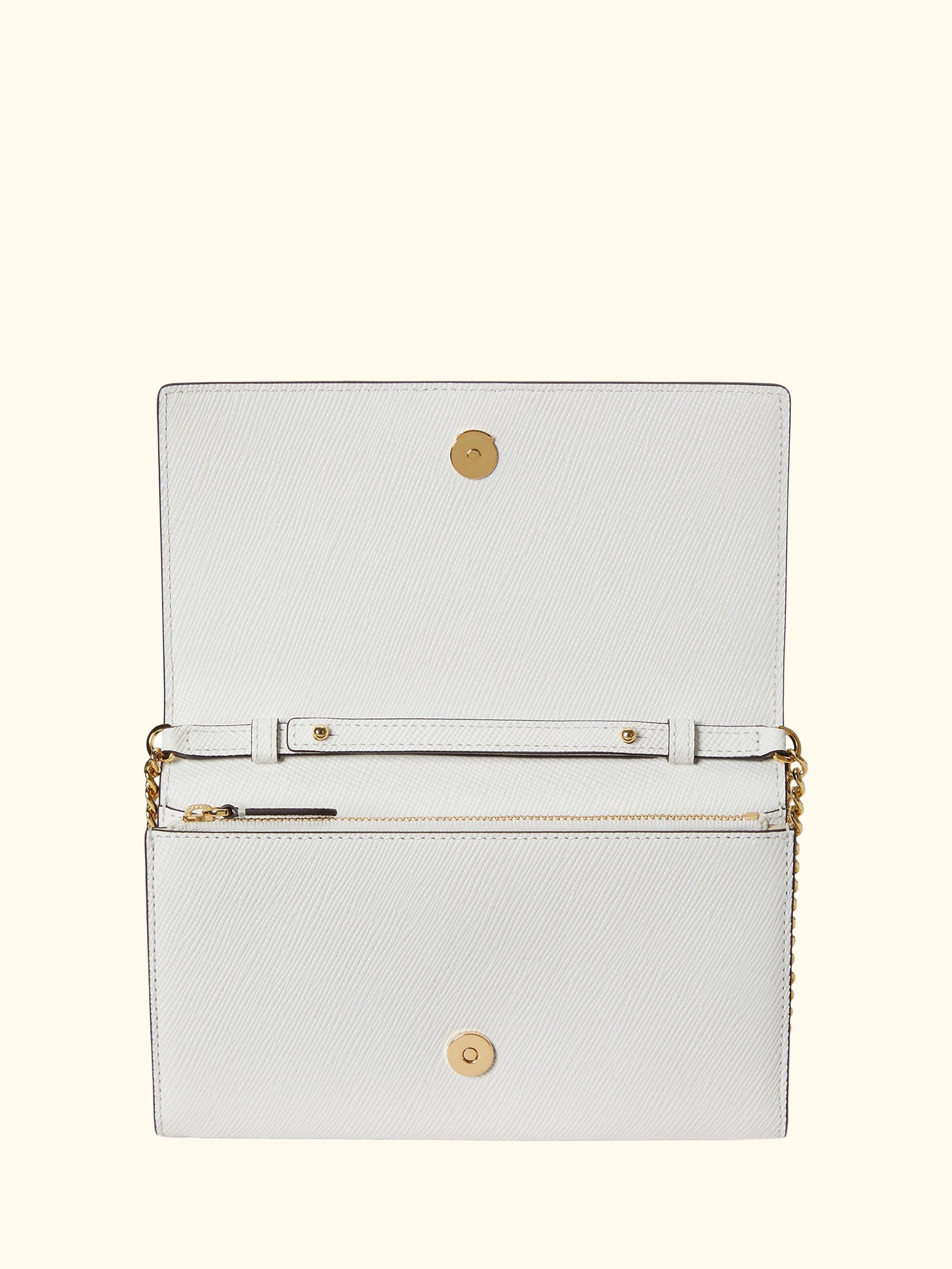 Lauren Ralph Lauren Adair II Crossbody Leather Bag, White
