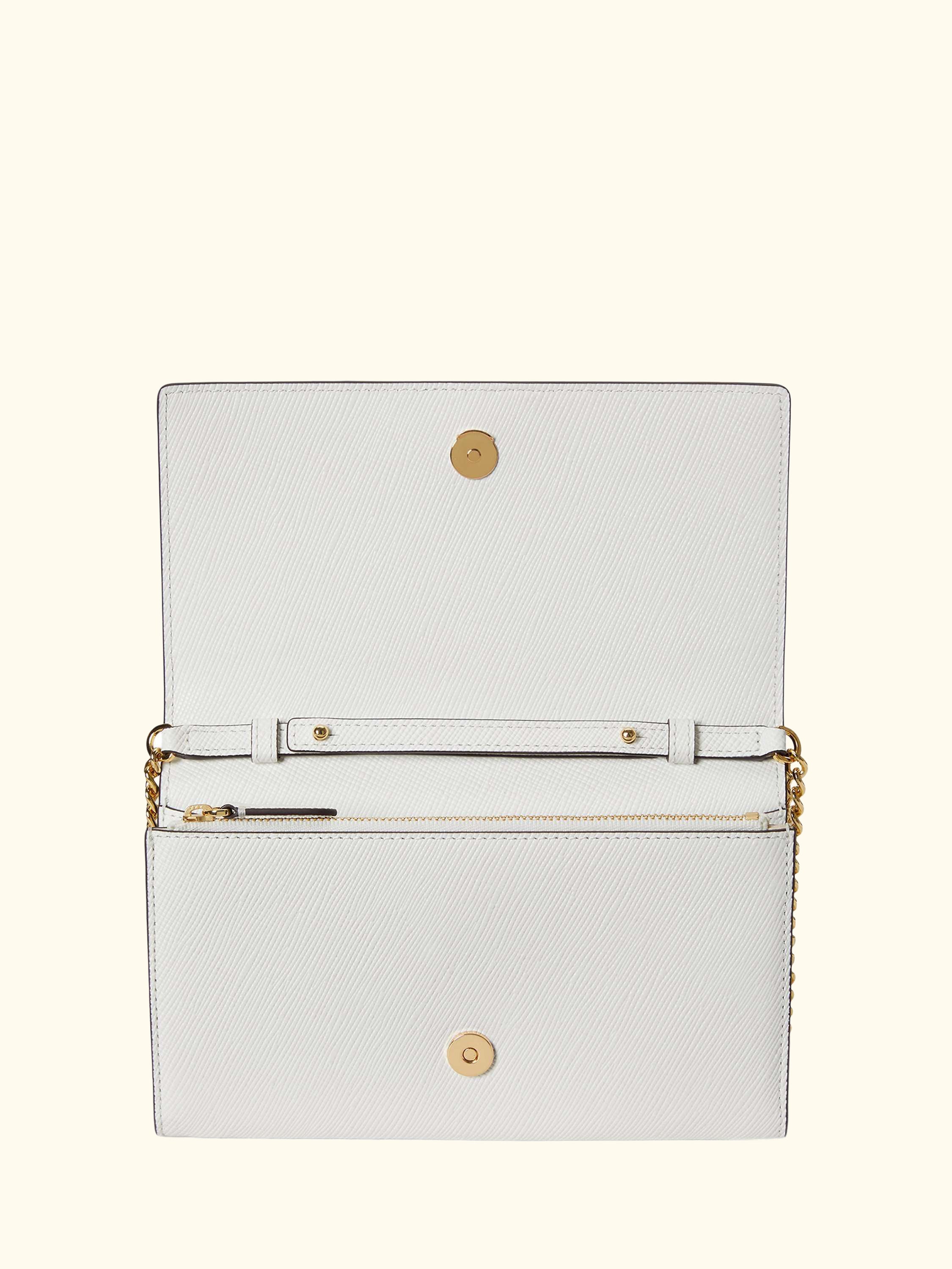 Lauren Ralph Lauren Adair II Crossbody Leather Bag, White