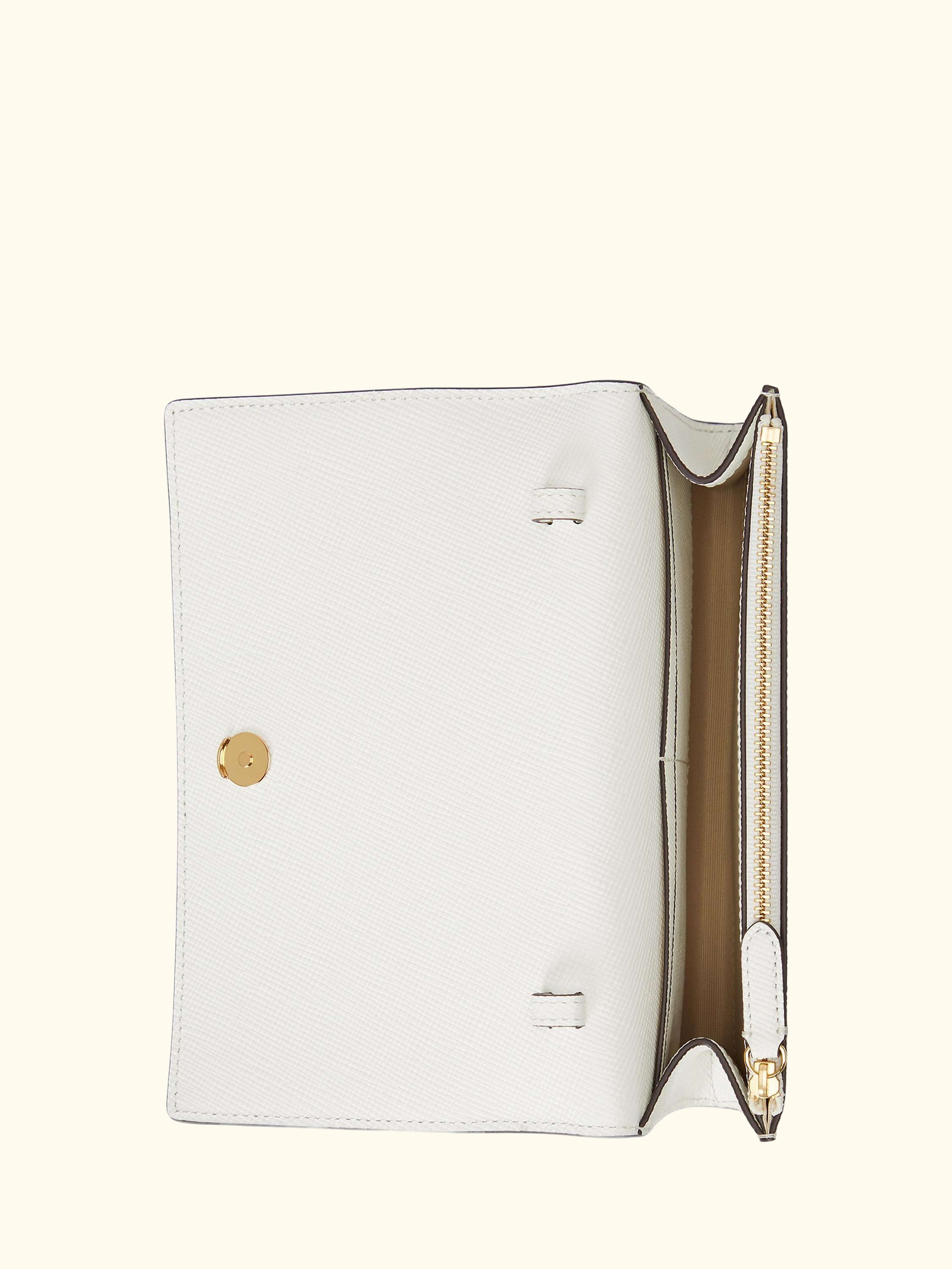 Lauren Ralph Lauren Adair II Crossbody Leather Bag, White