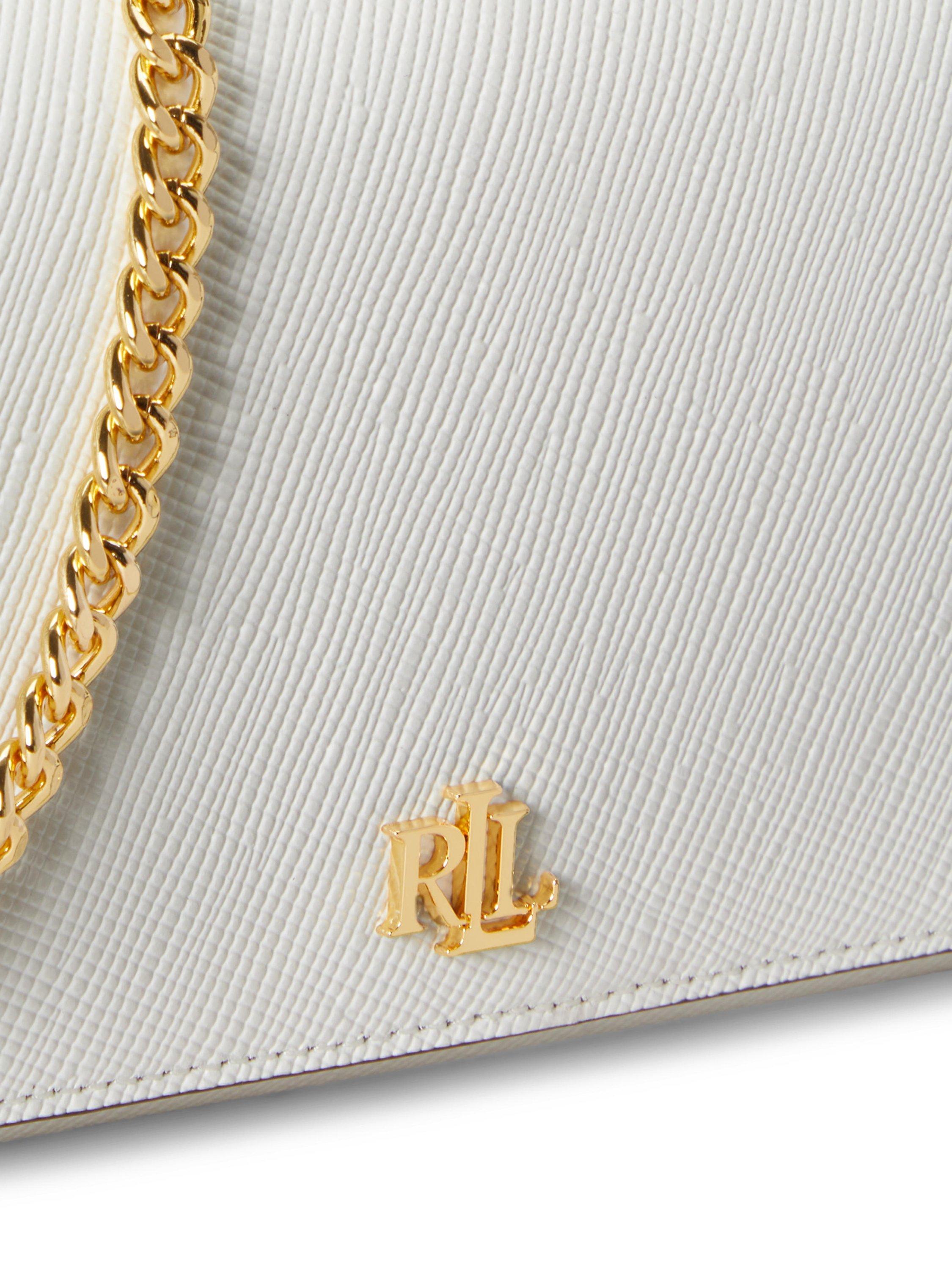 Lauren Ralph Lauren Adair II Crossbody Leather Bag, White