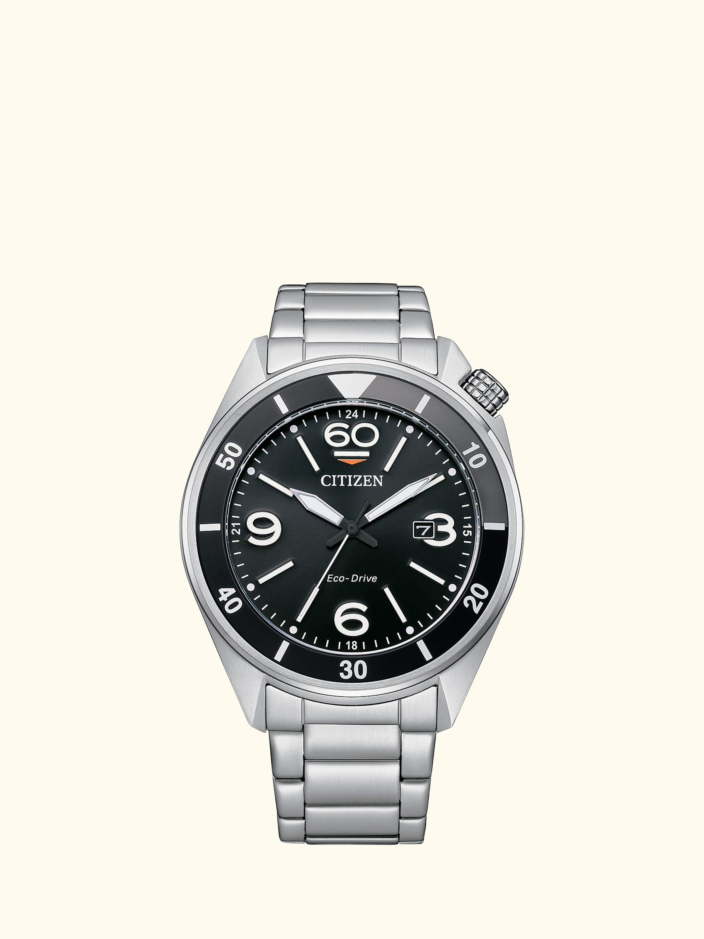 CB5887-55H Men's Chrono A.T Round Bracelet Strap Watch, Black