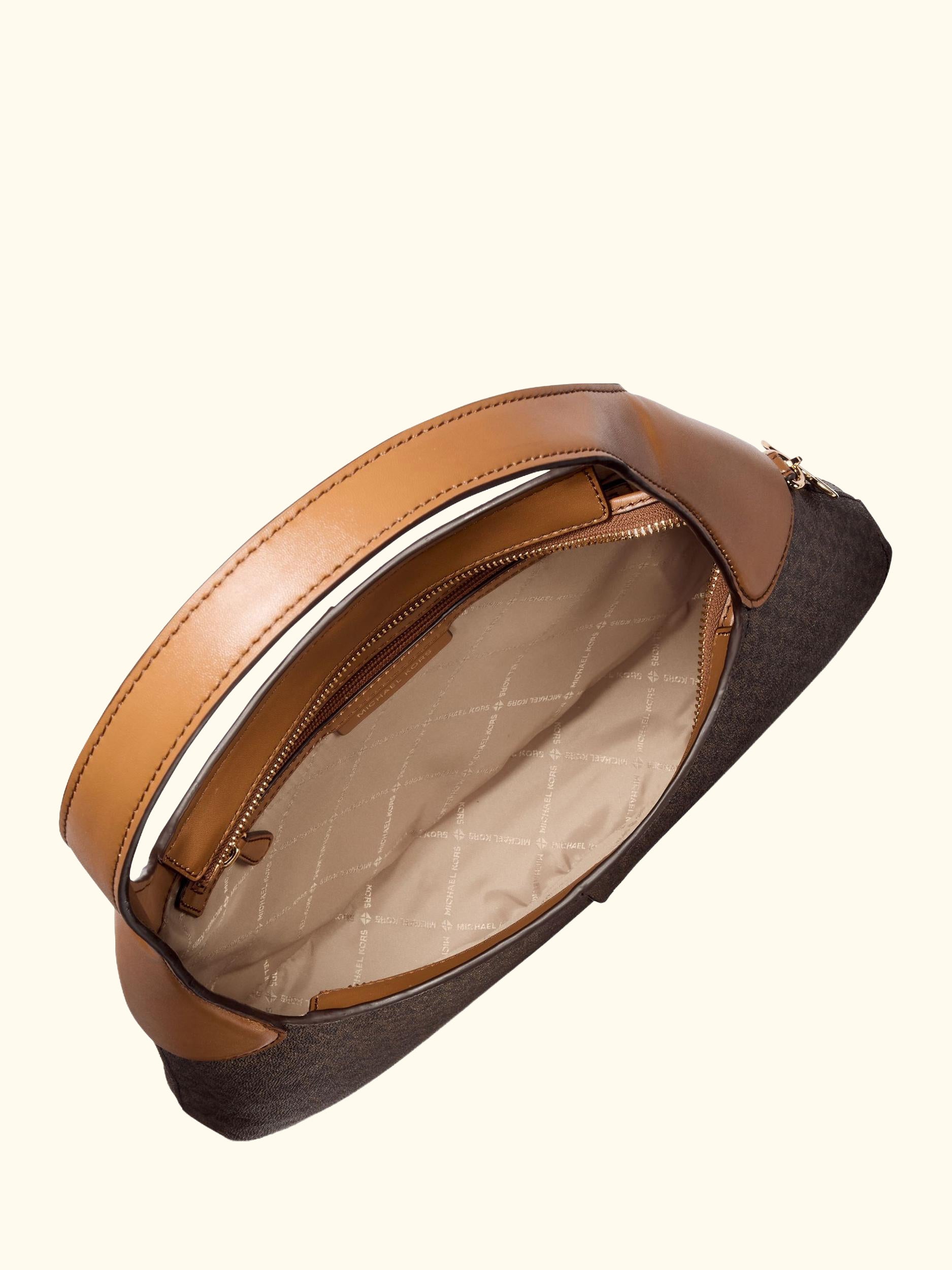Alice Medium Signature Logo Shoulder Bag, Brown/Acorn