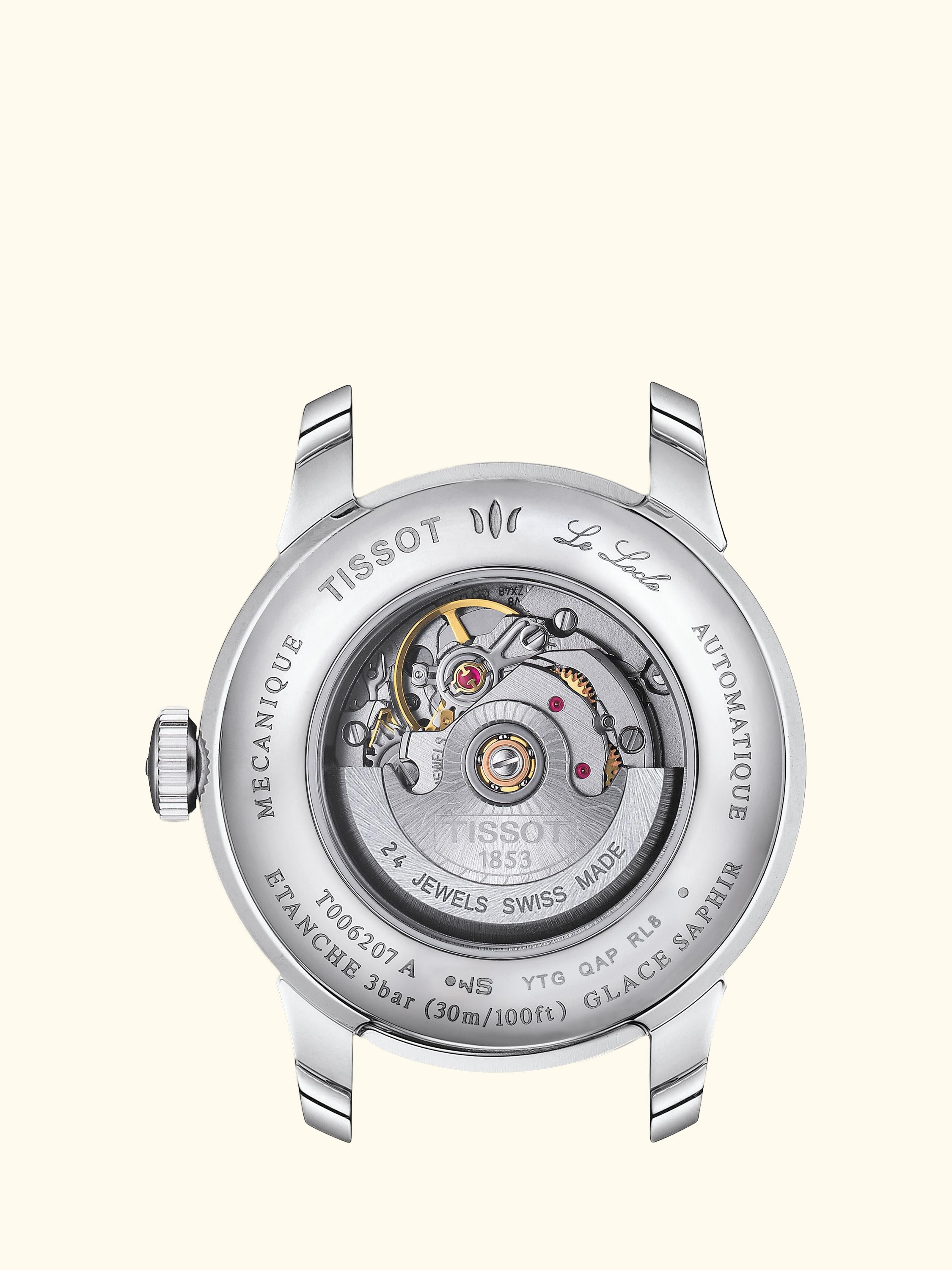 T0062071103601 Women's Le Locle Automatic Diamond Date Bracelet Strap Watch, Silver/Silver