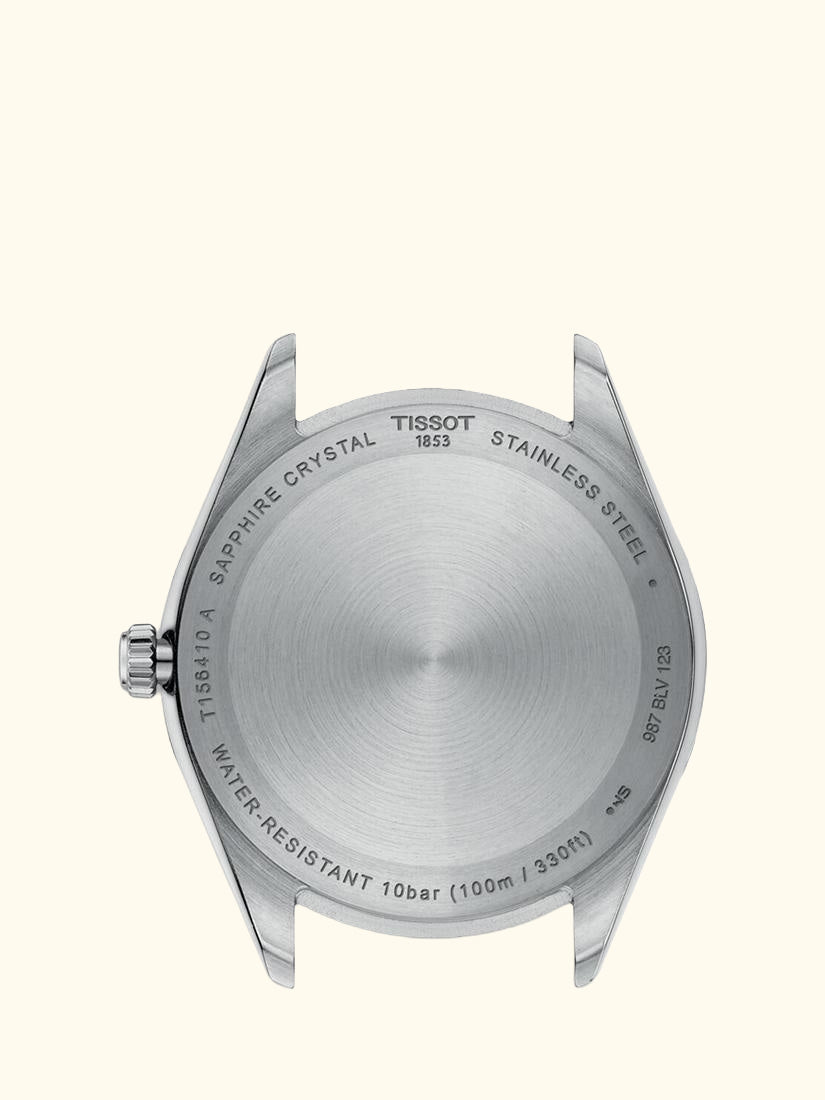 T1564101109100 Men's Ballade Date Bracelet Strap Watch, Green/Silver
