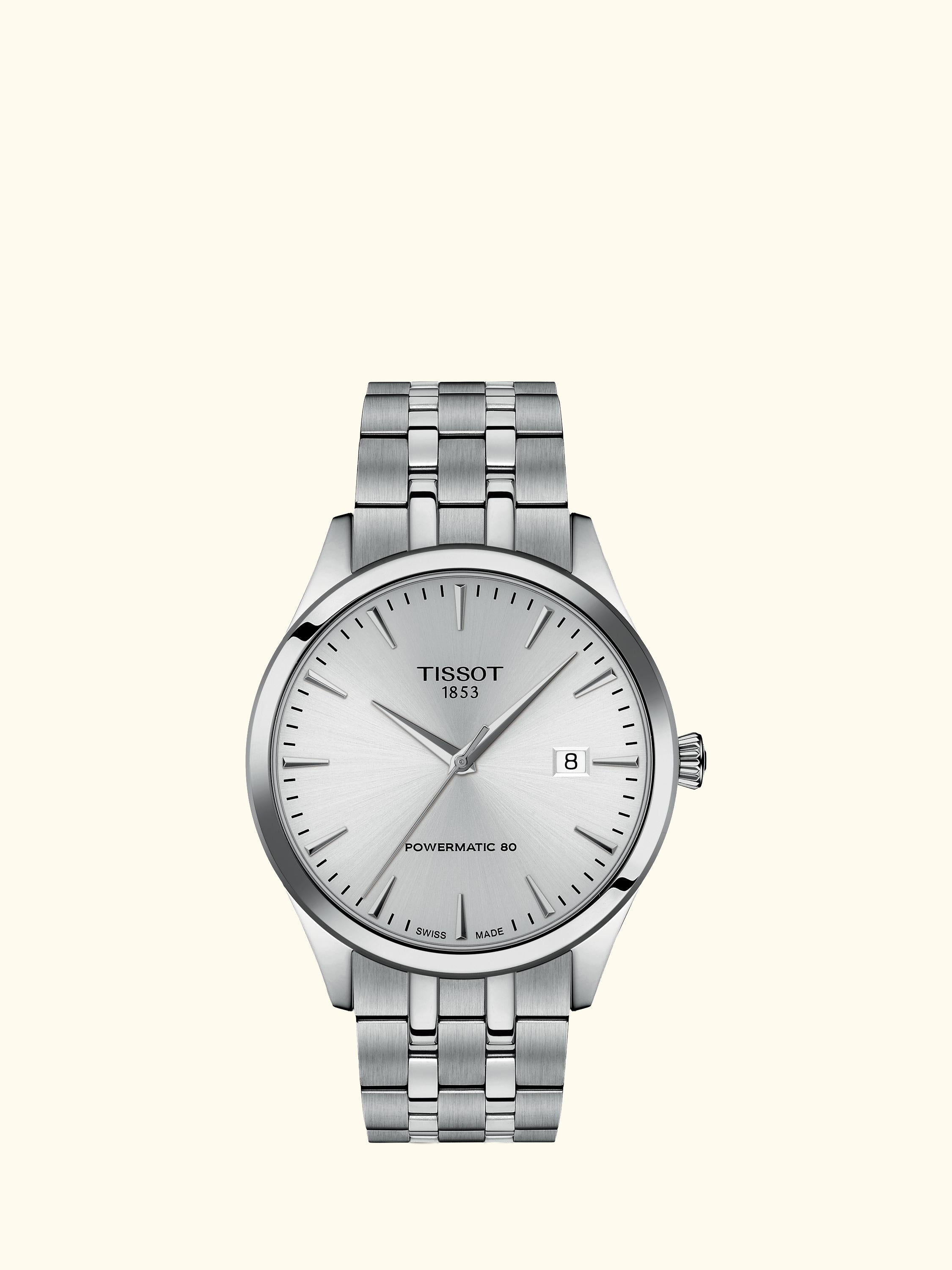 T1584071103100 Unisex Classic Dream Automatic Date Bracelet Strap Watch, Silver/Silver