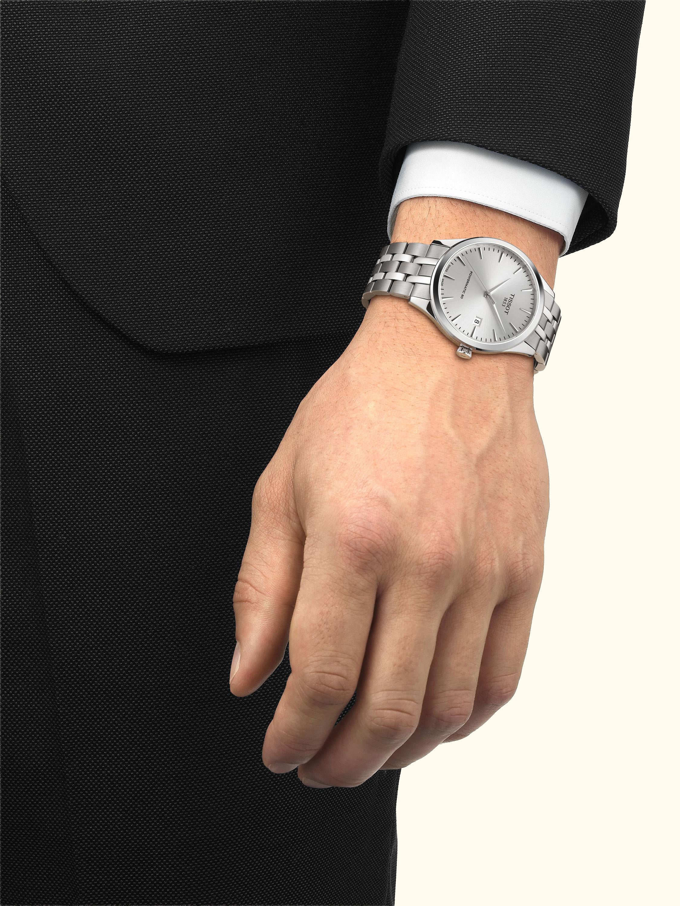 T1584071103100 Unisex Classic Dream Automatic Date Bracelet Strap Watch, Silver/Silver
