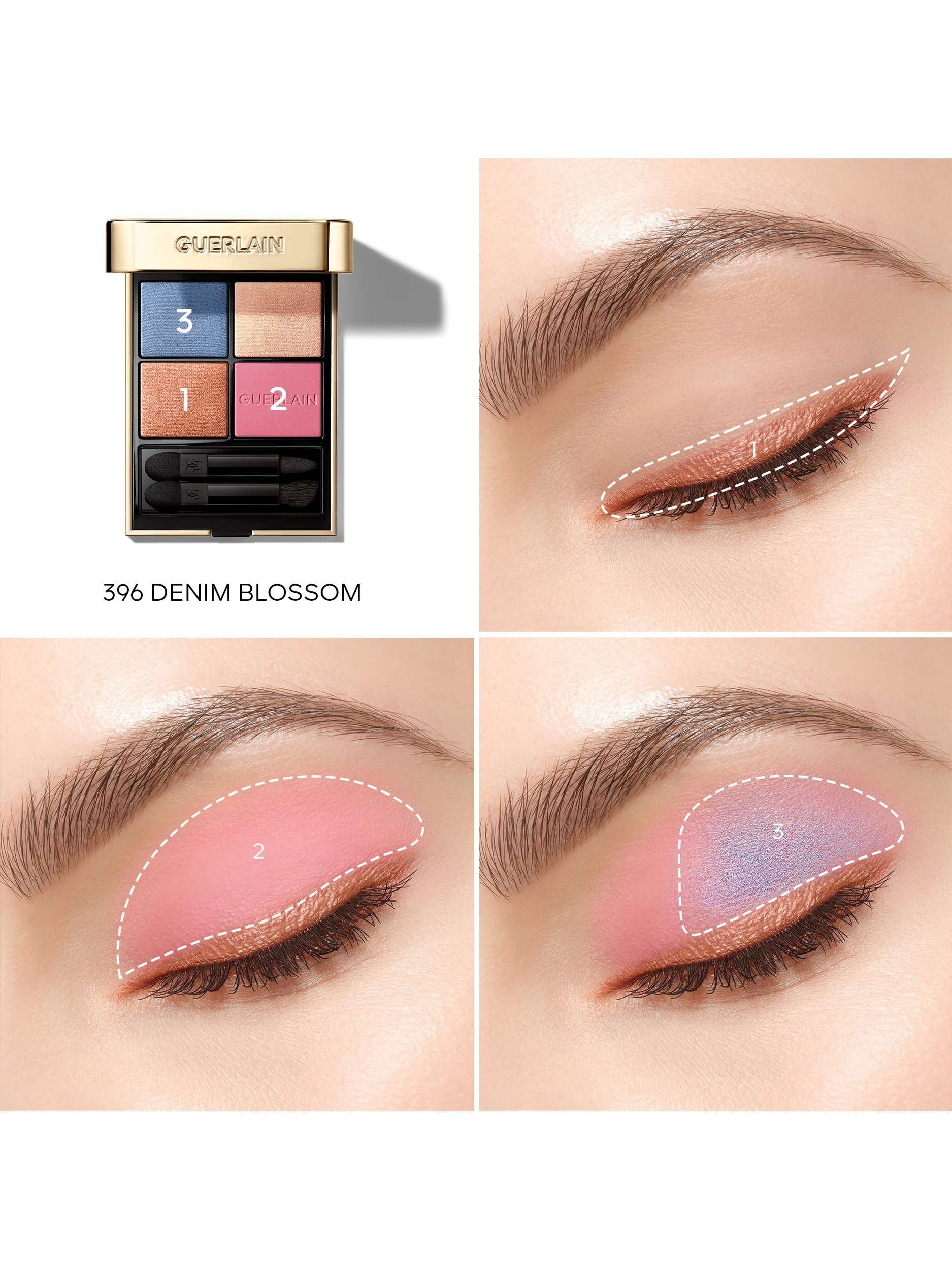 Limited Edition Ombres G Eyeshadow Quad, 396 Denim Blossom