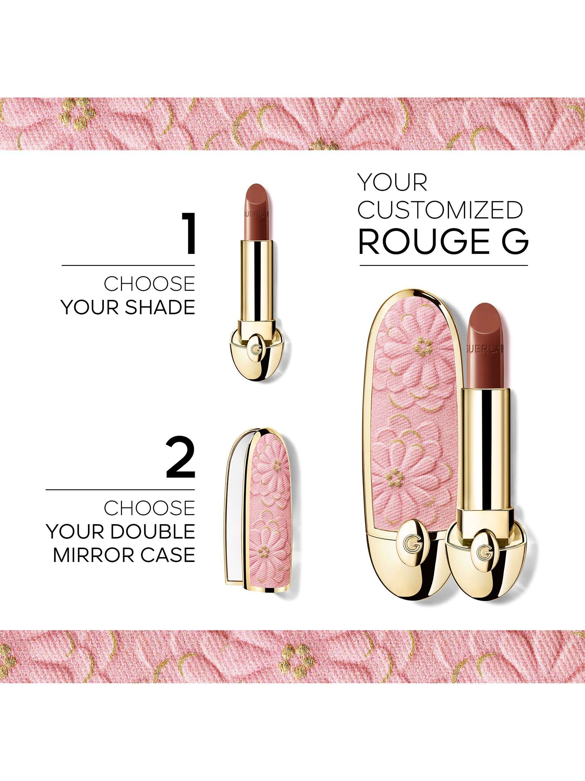 Limited Edition Rouge G Blooming Denim The Double Mirror Jewel Case