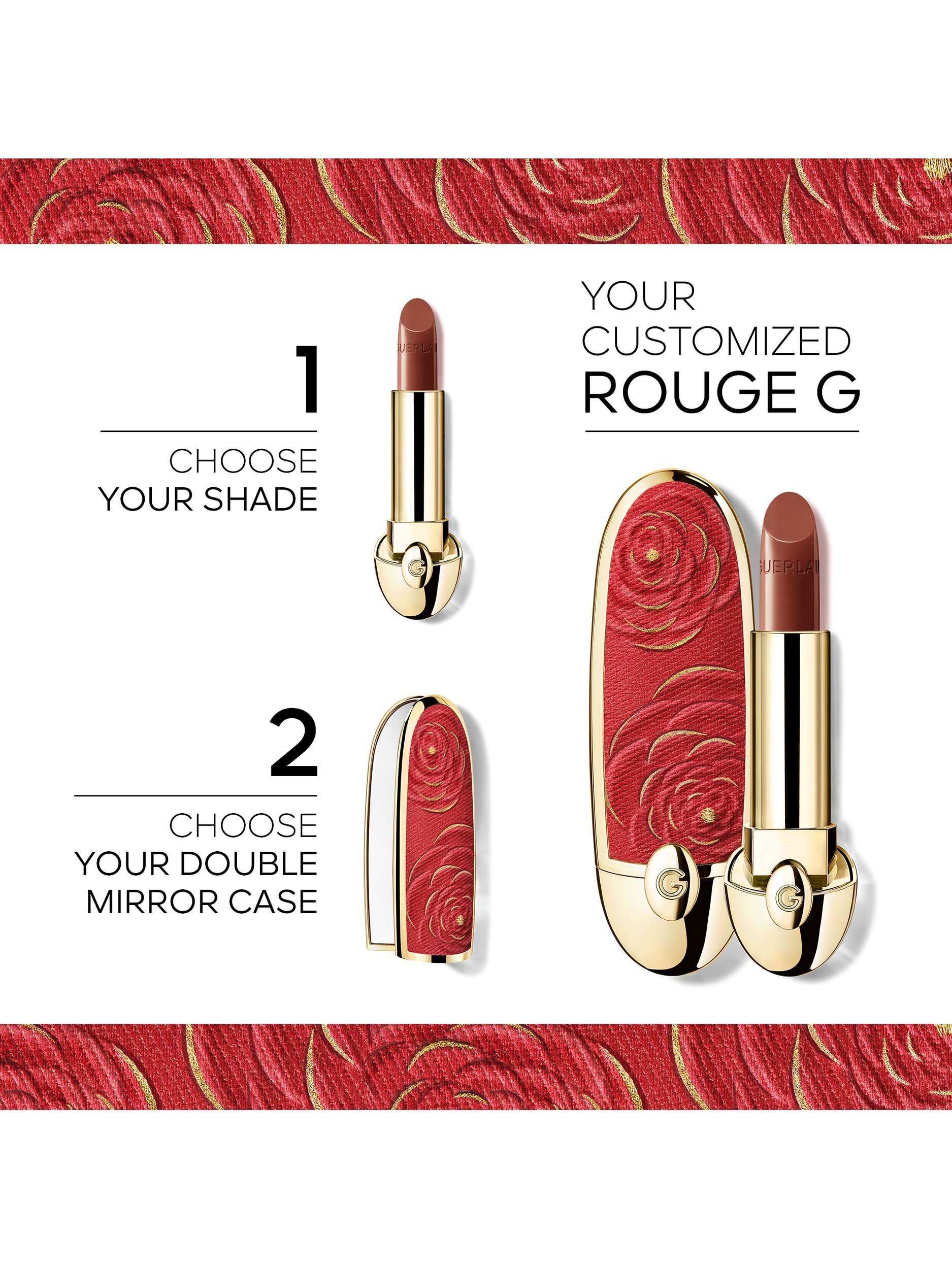 Limited Edition Rouge G Blooming Denim The Double Mirror Jewel Case