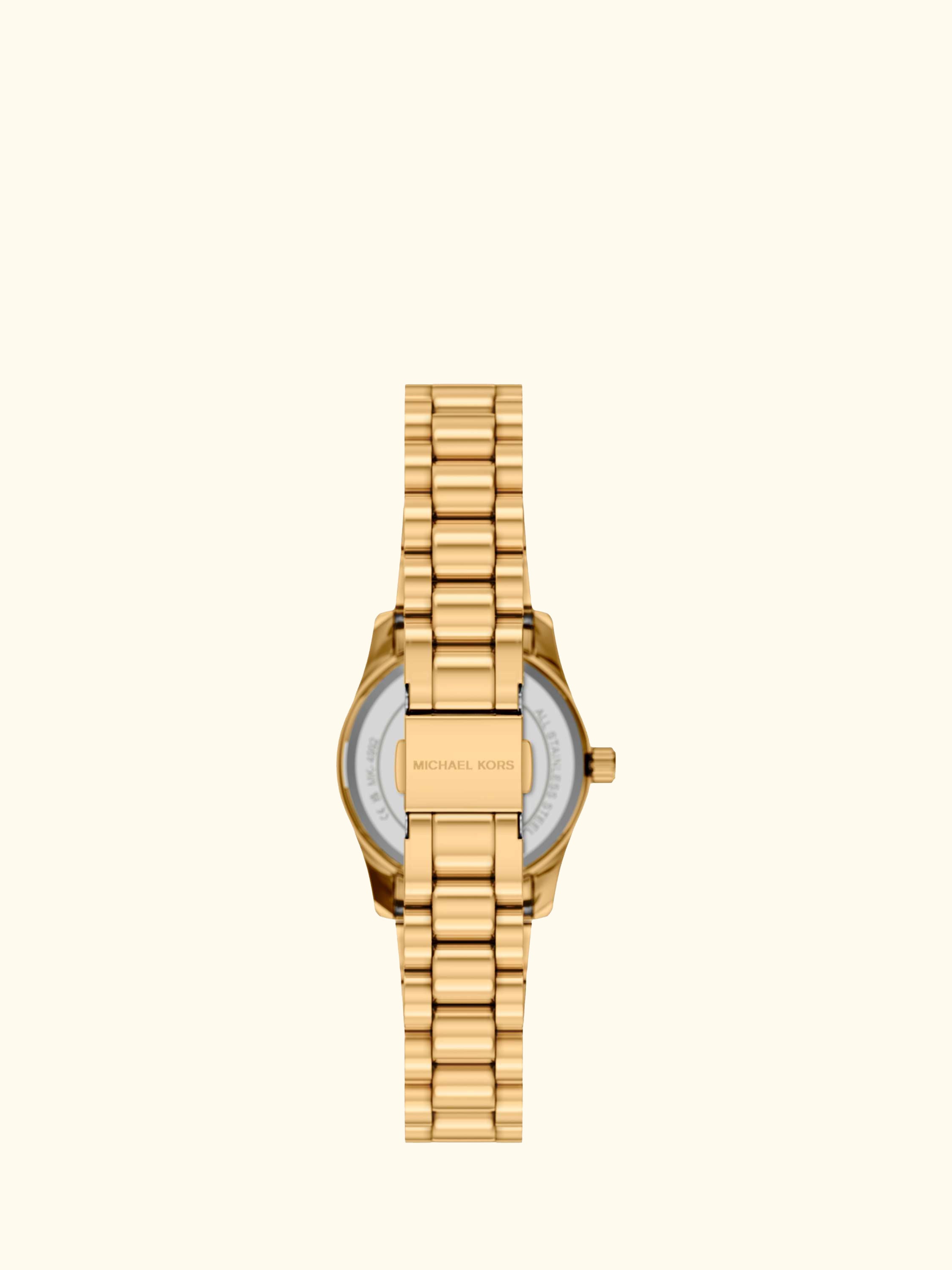 MK4992 Ladies Watch and Pave Heart Bracelet Set, Gold