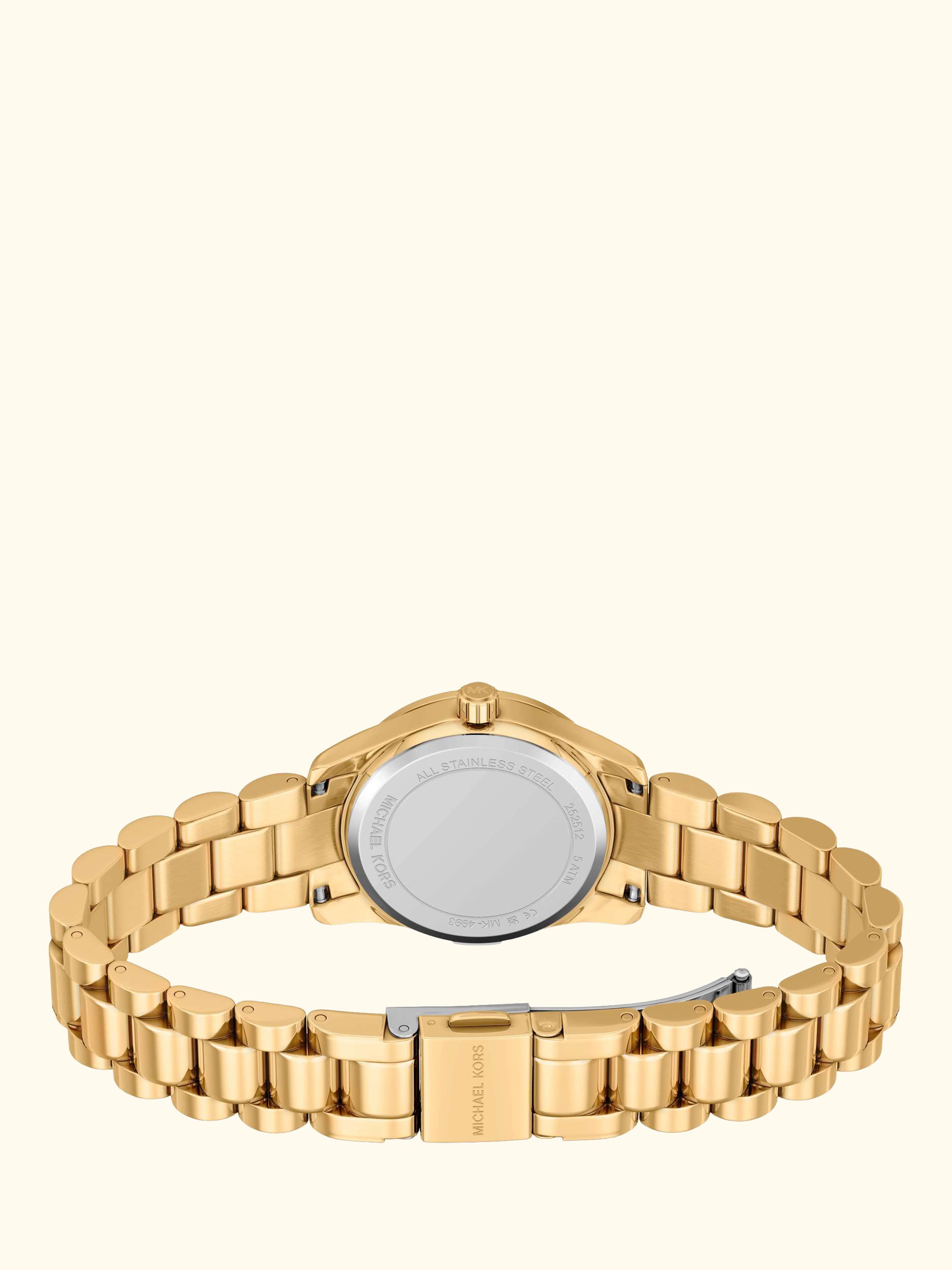 MK4992 Ladies Watch and Pave Heart Bracelet Set, Gold