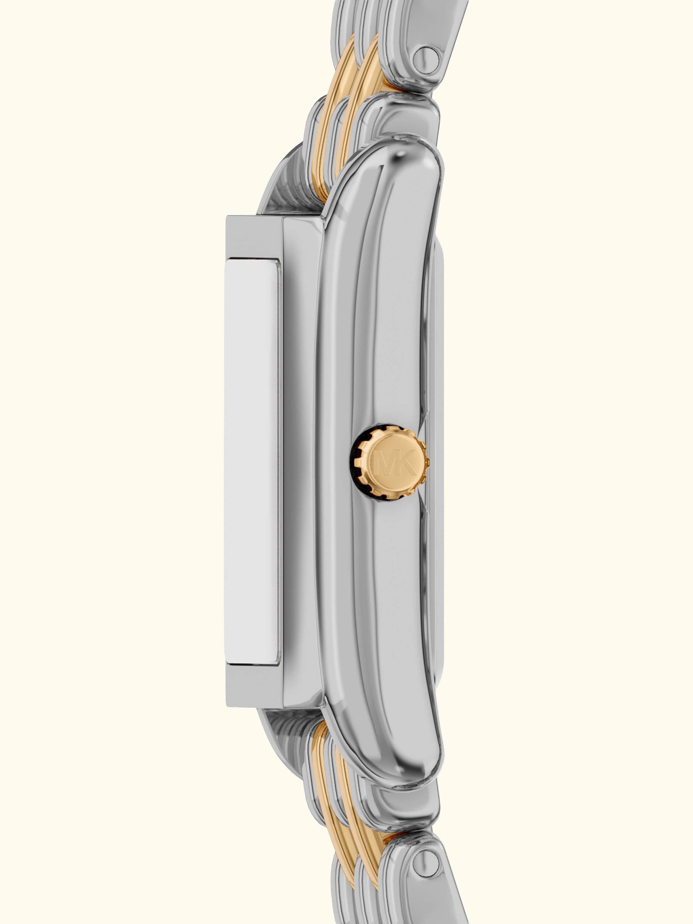MK4999 Women's Essex Tank Link Strap Watch, Silver And 2-tone