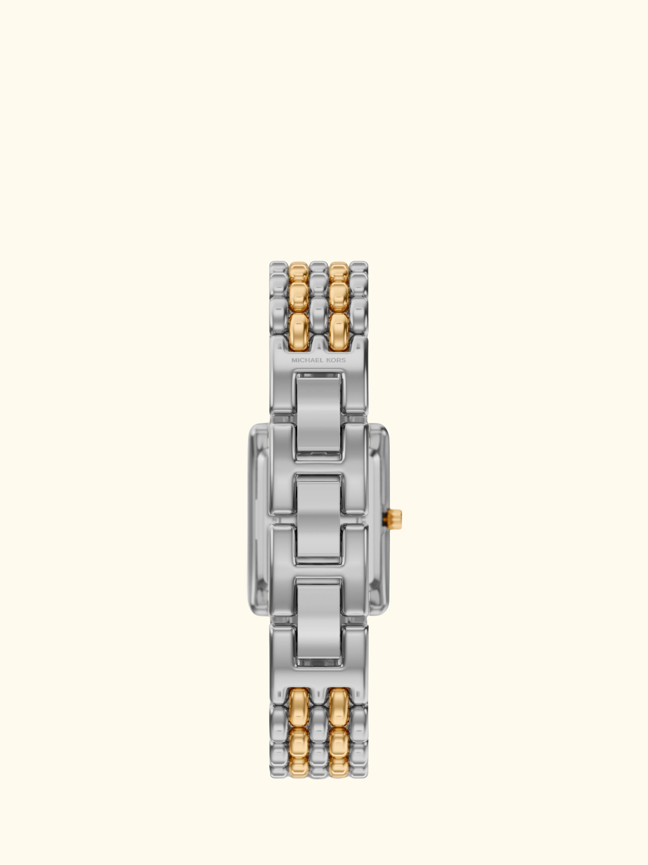 MK4999 Women's Essex Tank Link Strap Watch, Silver And 2-tone