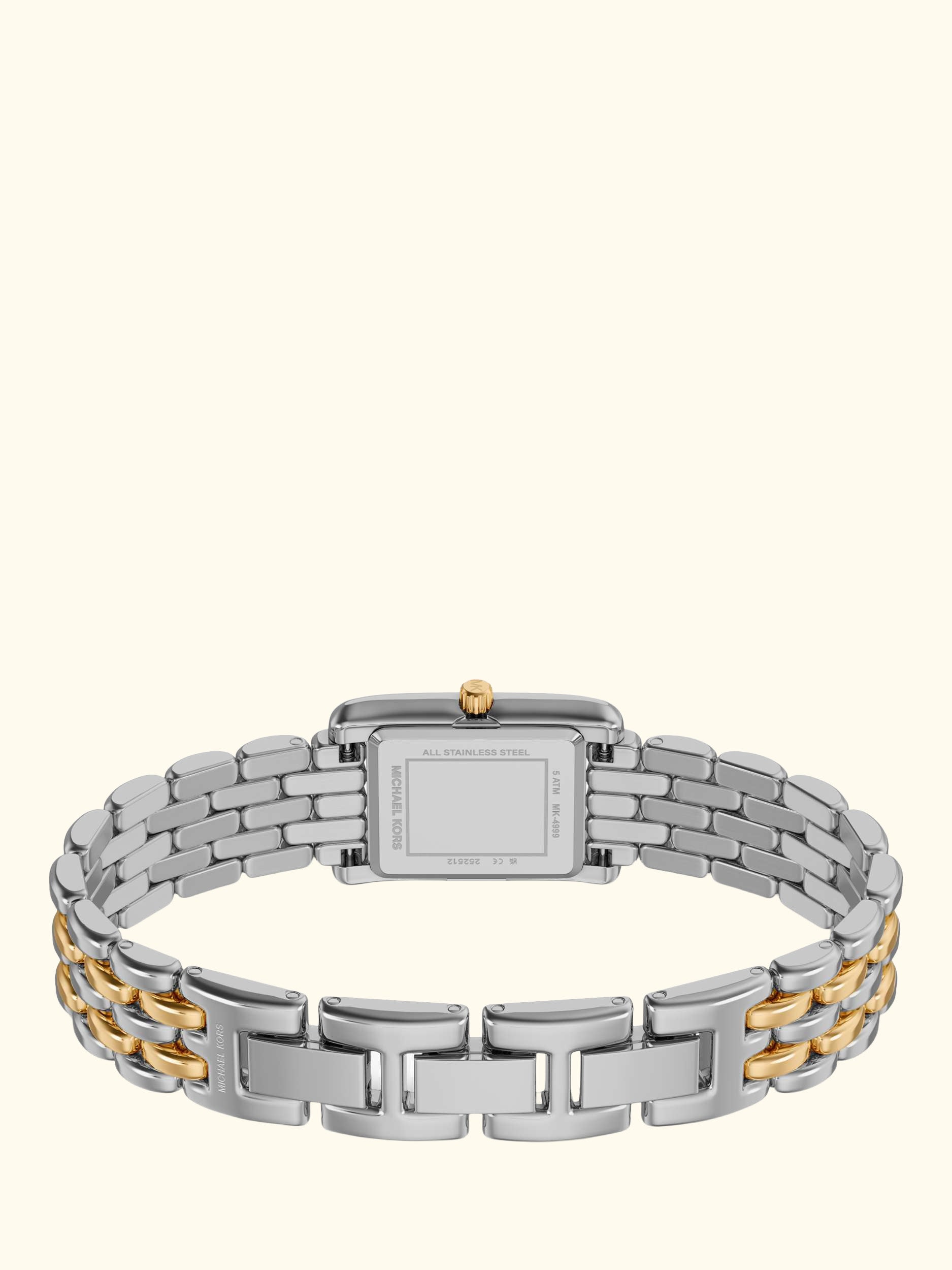 MK4999 Women's Essex Tank Link Strap Watch, Silver And 2-tone