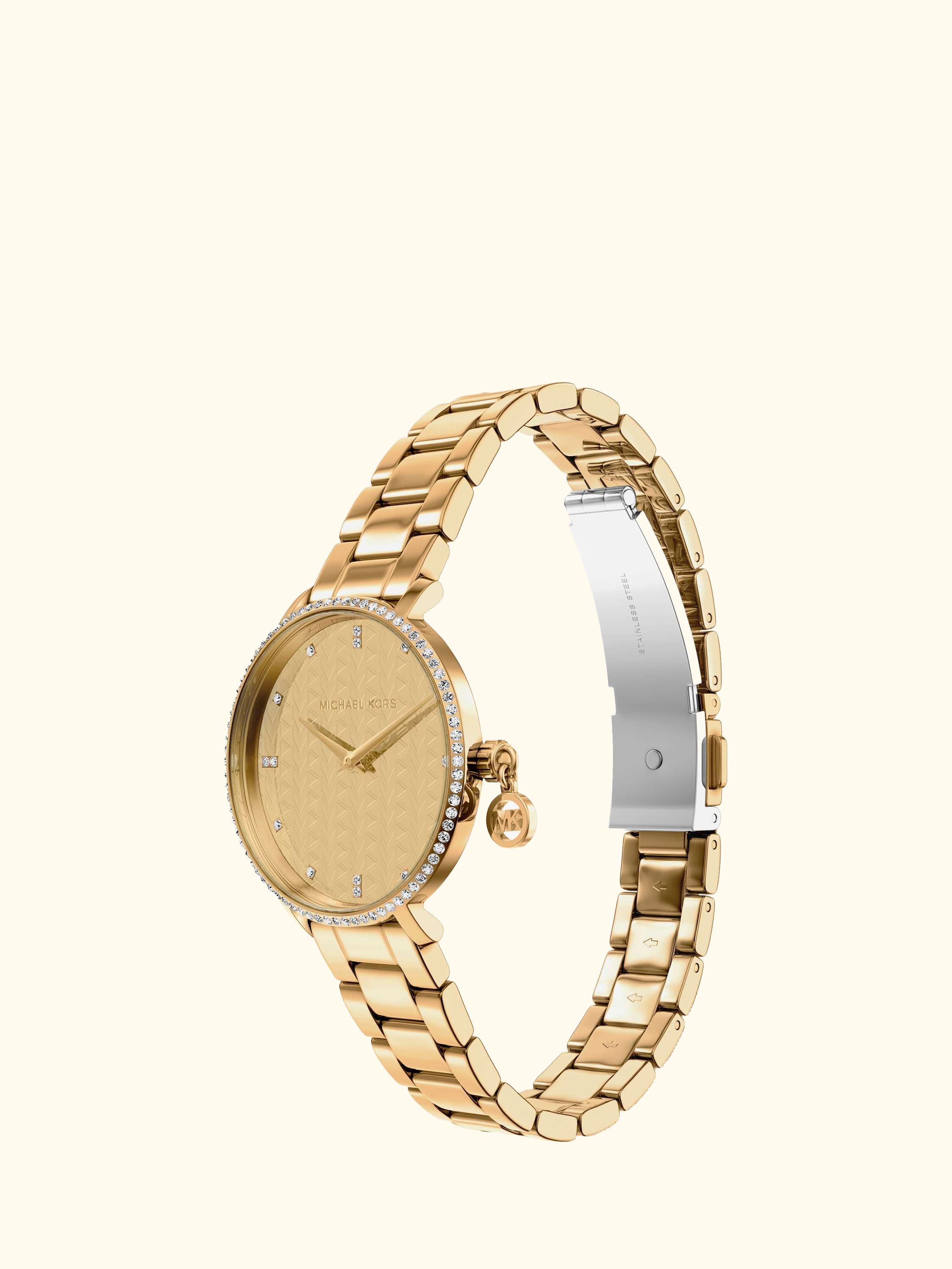 MK7572 Women's Charm Bracelet Strap Watch, Gold
