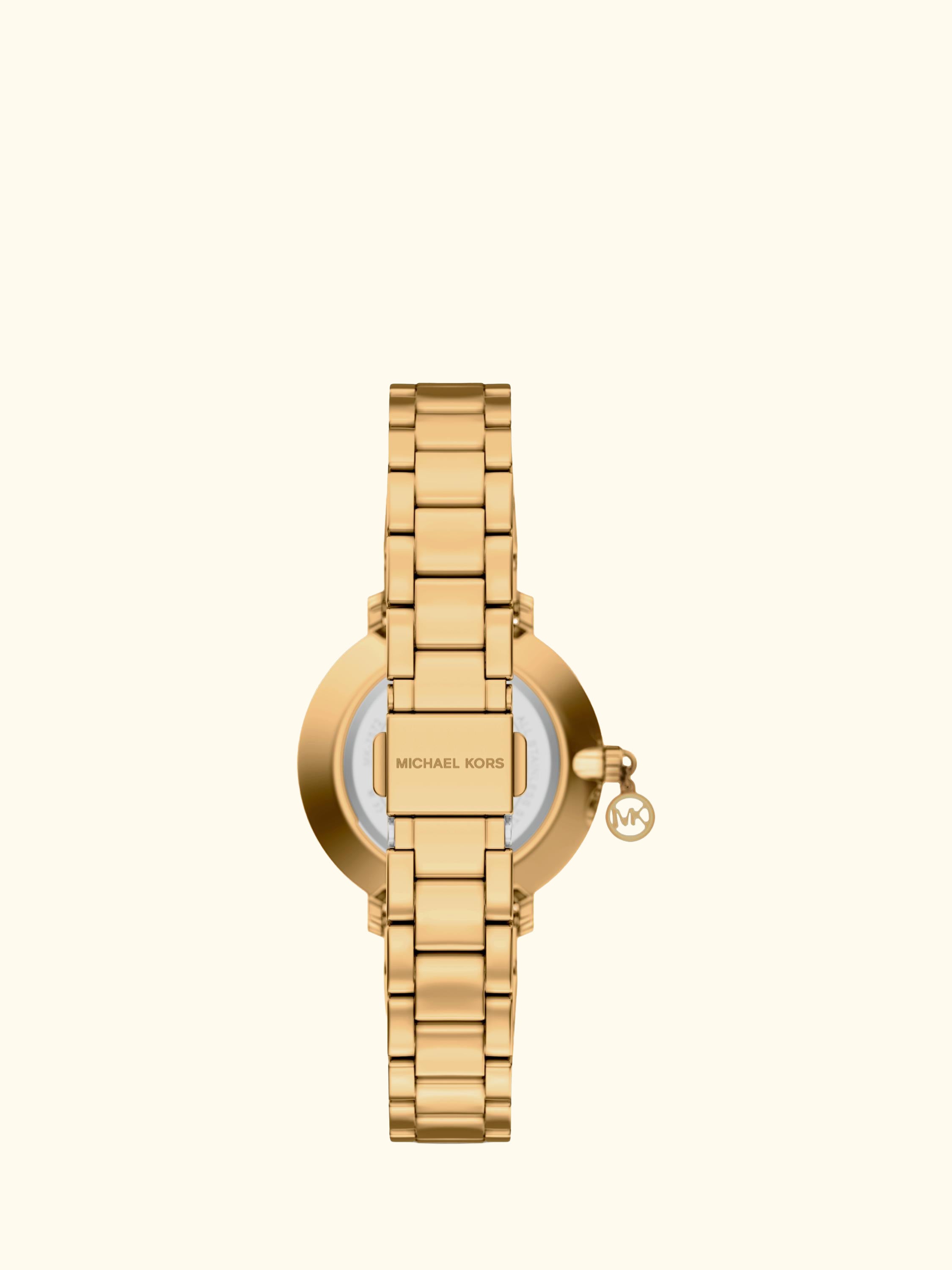MK7572 Women's Charm Bracelet Strap Watch, Gold