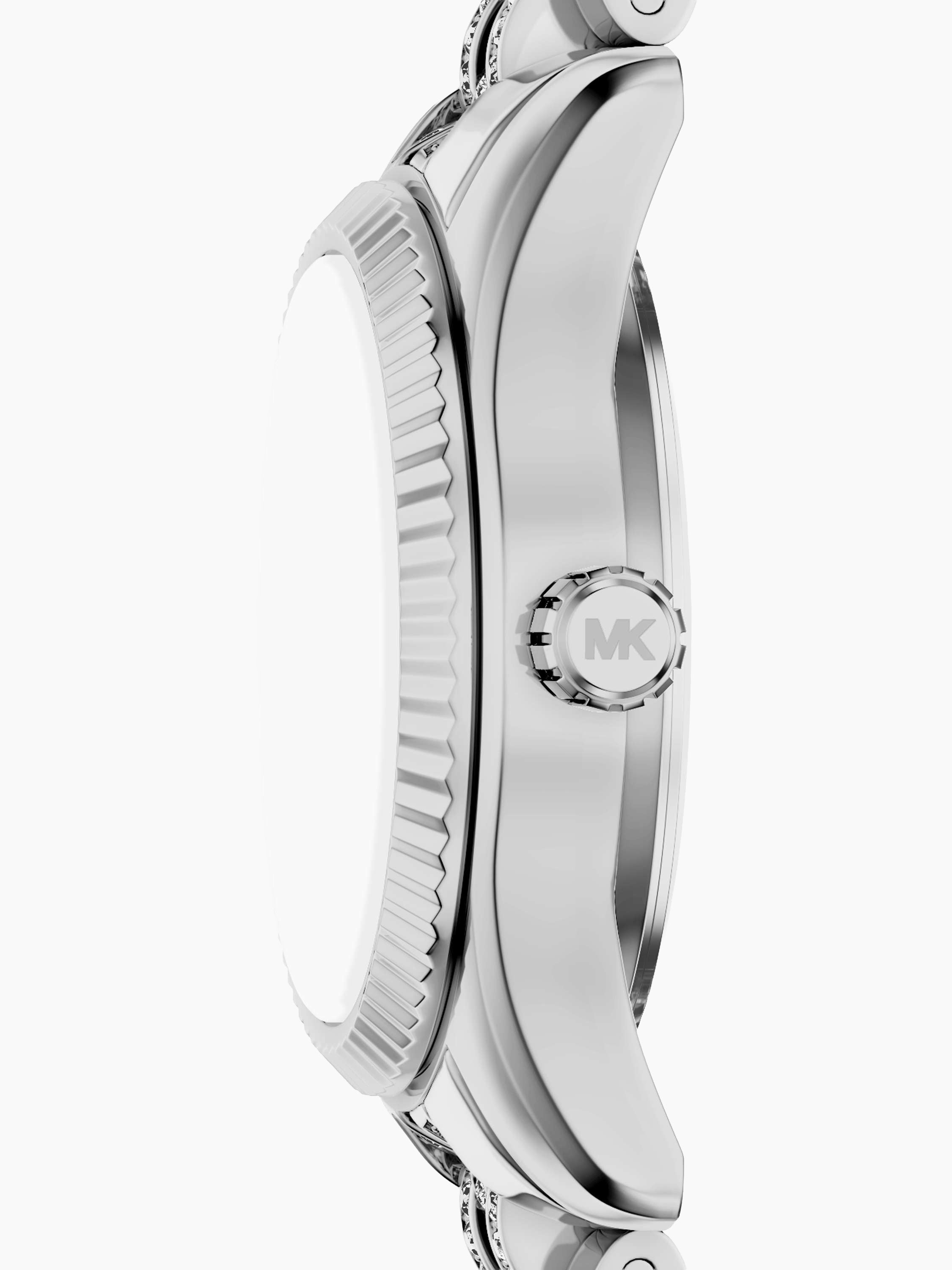 MK7577 Women's Petite Lexington Pave Bracelet Strap Watch, Silver