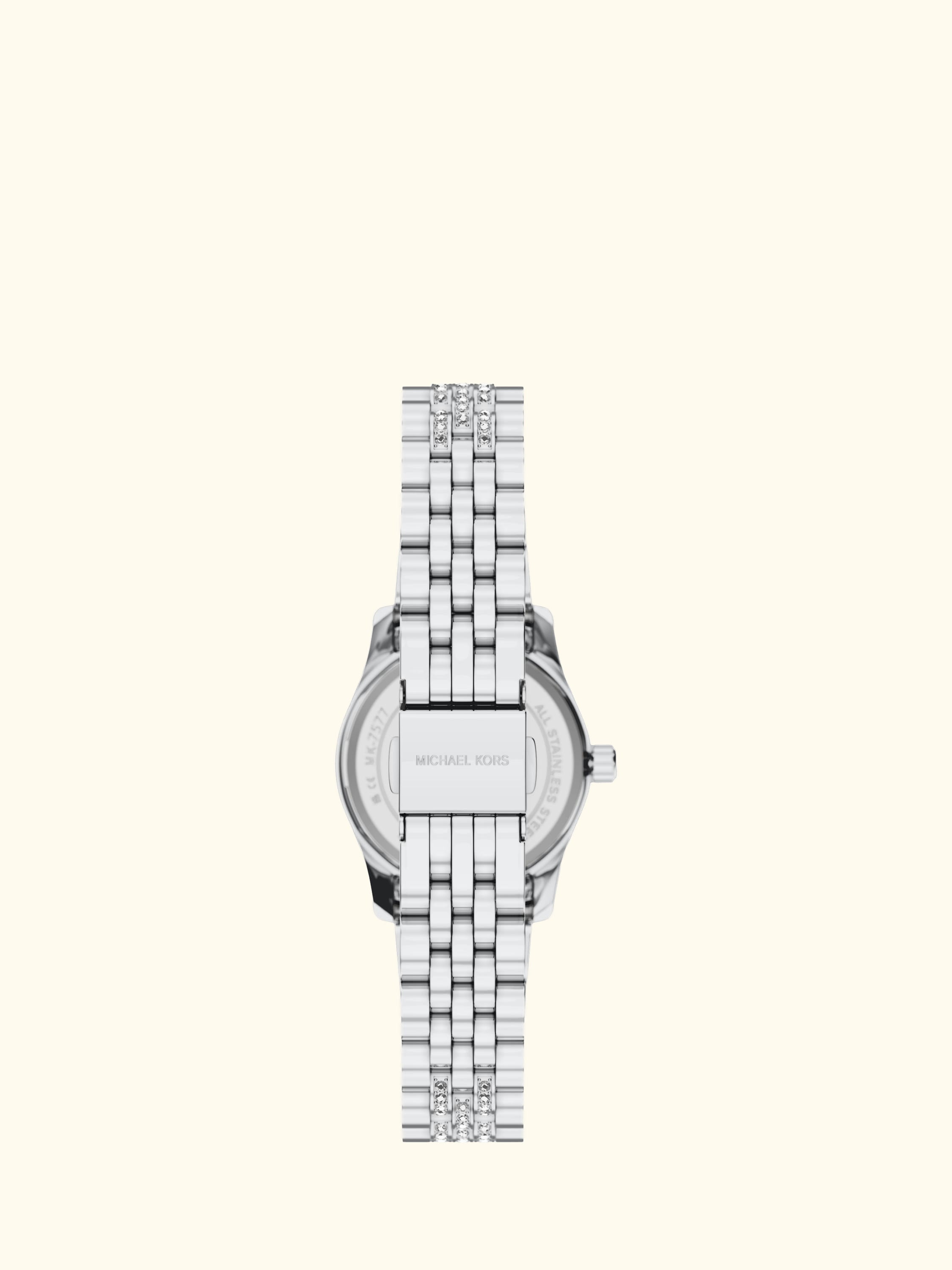 MK7577 Women's Petite Lexington Pave Bracelet Strap Watch, Silver