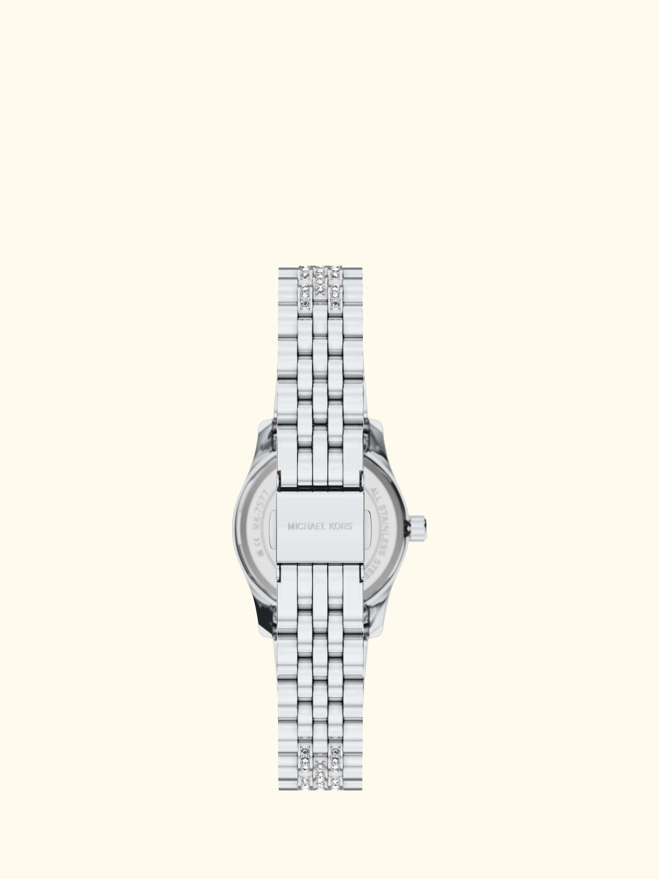 MK7577 Women's Petite Lexington Pave Bracelet Strap Watch, Silver