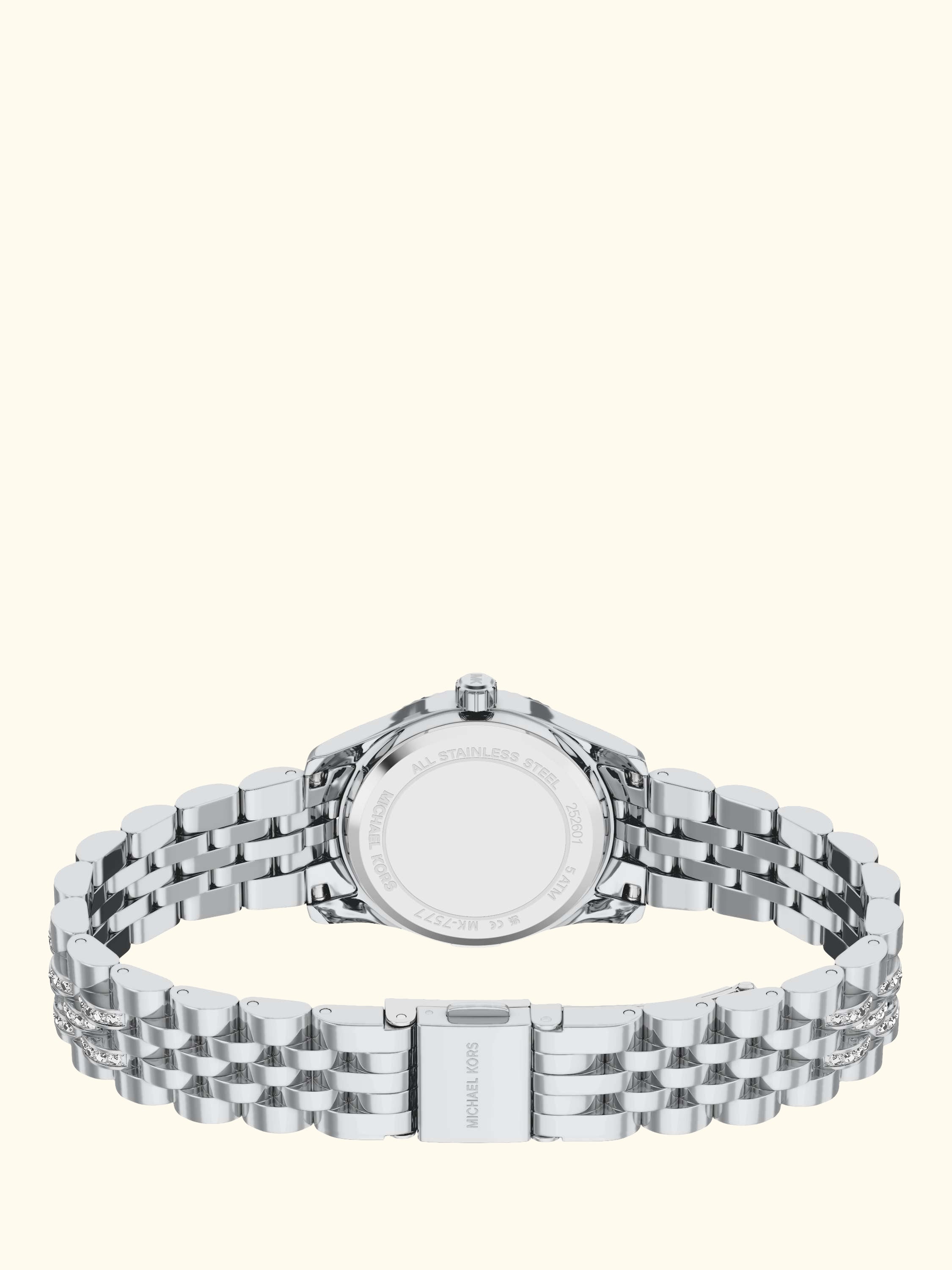 MK7577 Women's Petite Lexington Pave Bracelet Strap Watch, Silver