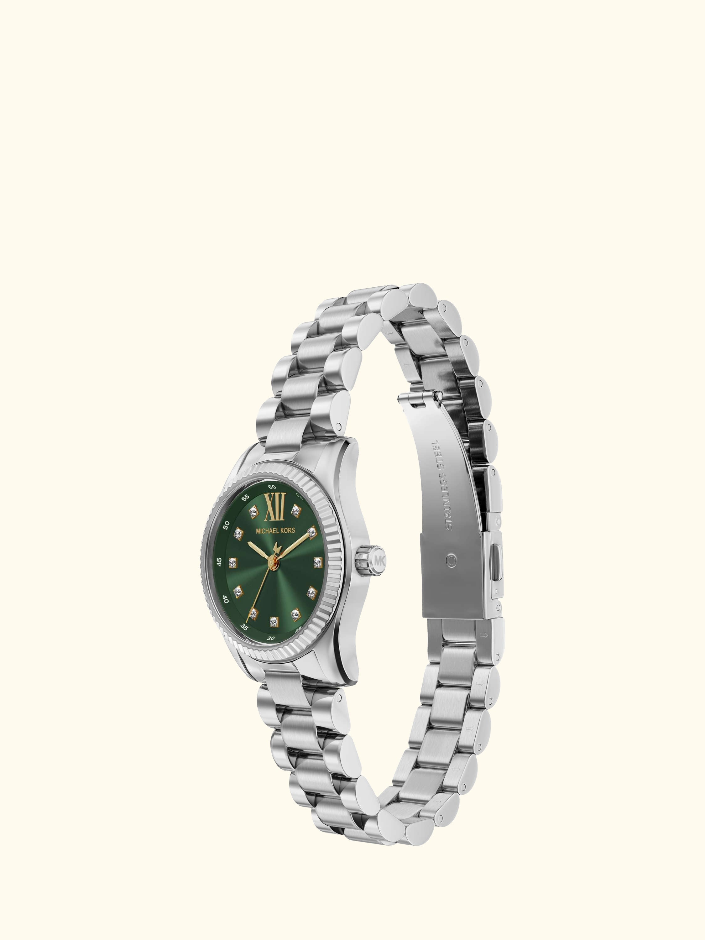 MK7580 Women's Petite Lexington Bracelet Strap Watch, Silver