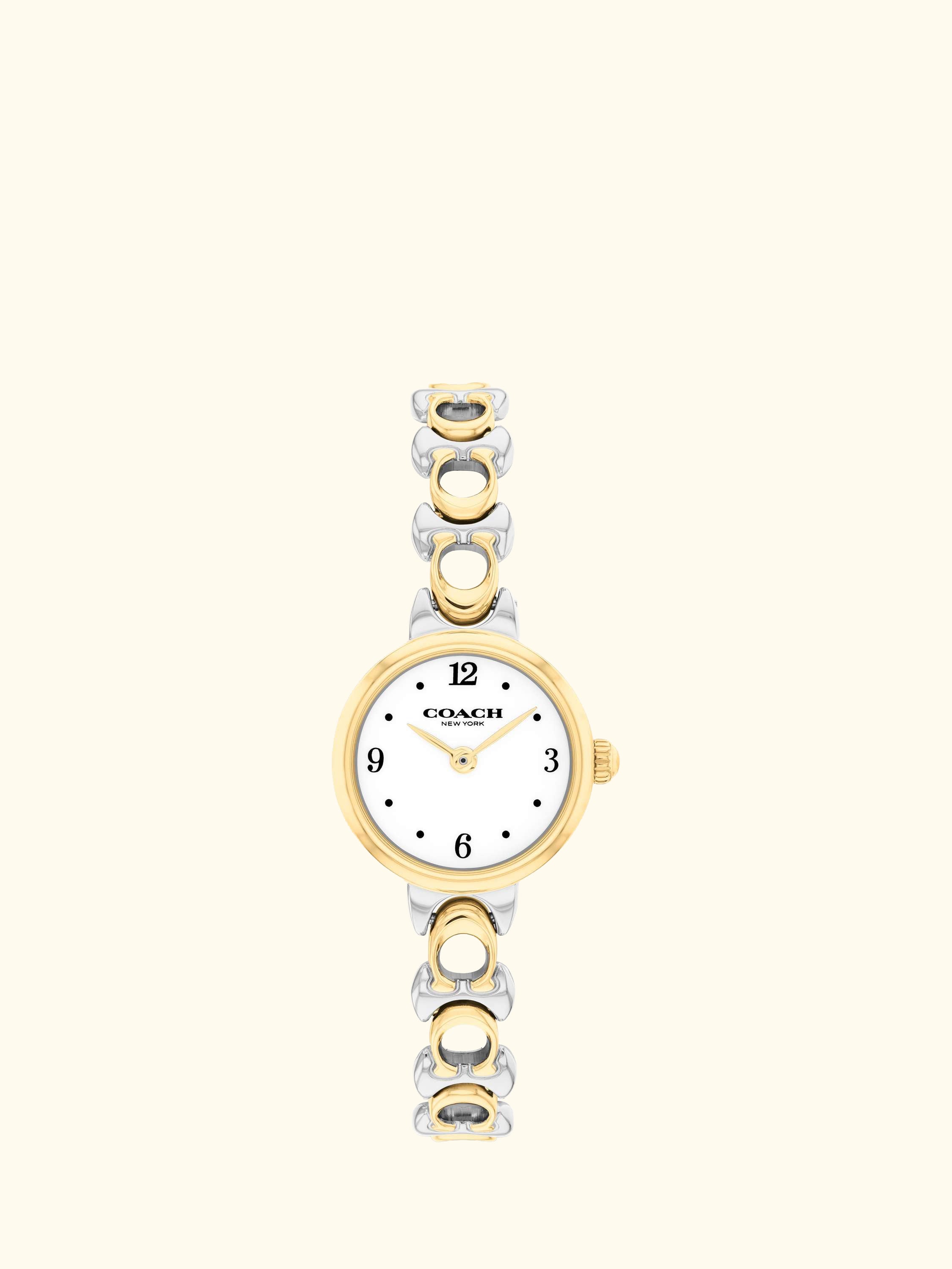 14504653 Women's Round Bracelet Strap Watch, Bi-colour