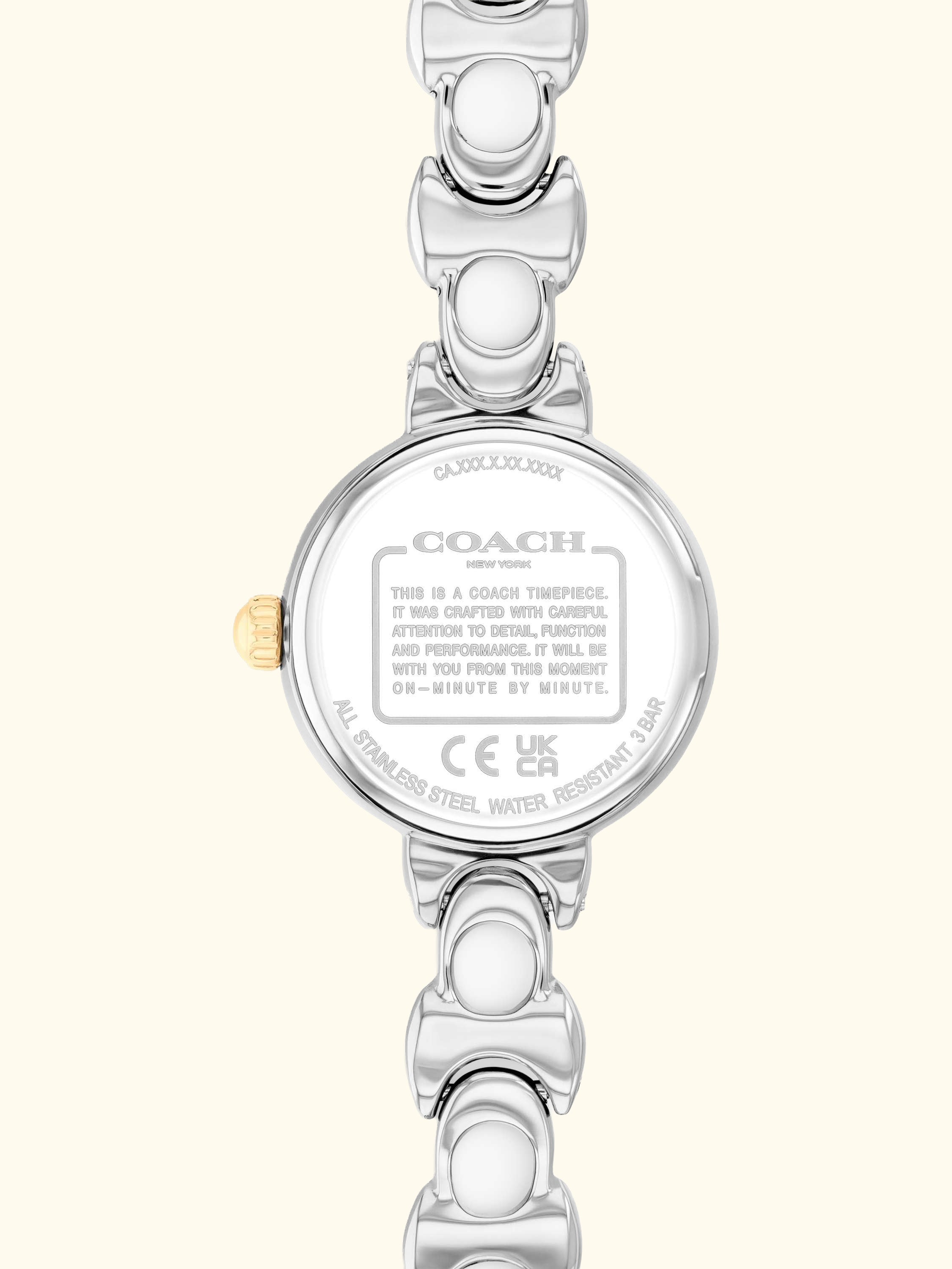 14504653 Women's Round Bracelet Strap Watch, Bi-colour