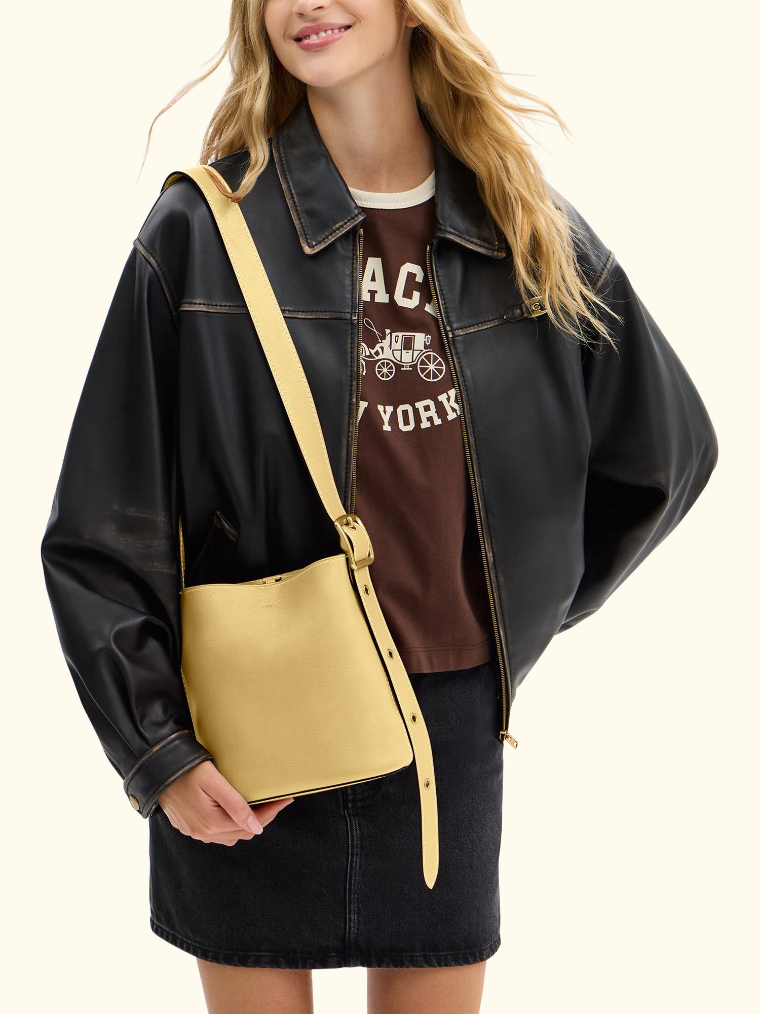 Bleecker 21 Leather Bucket Bag