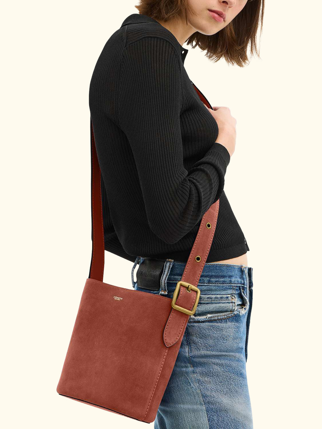 Bleecker Suede Bucket Bag