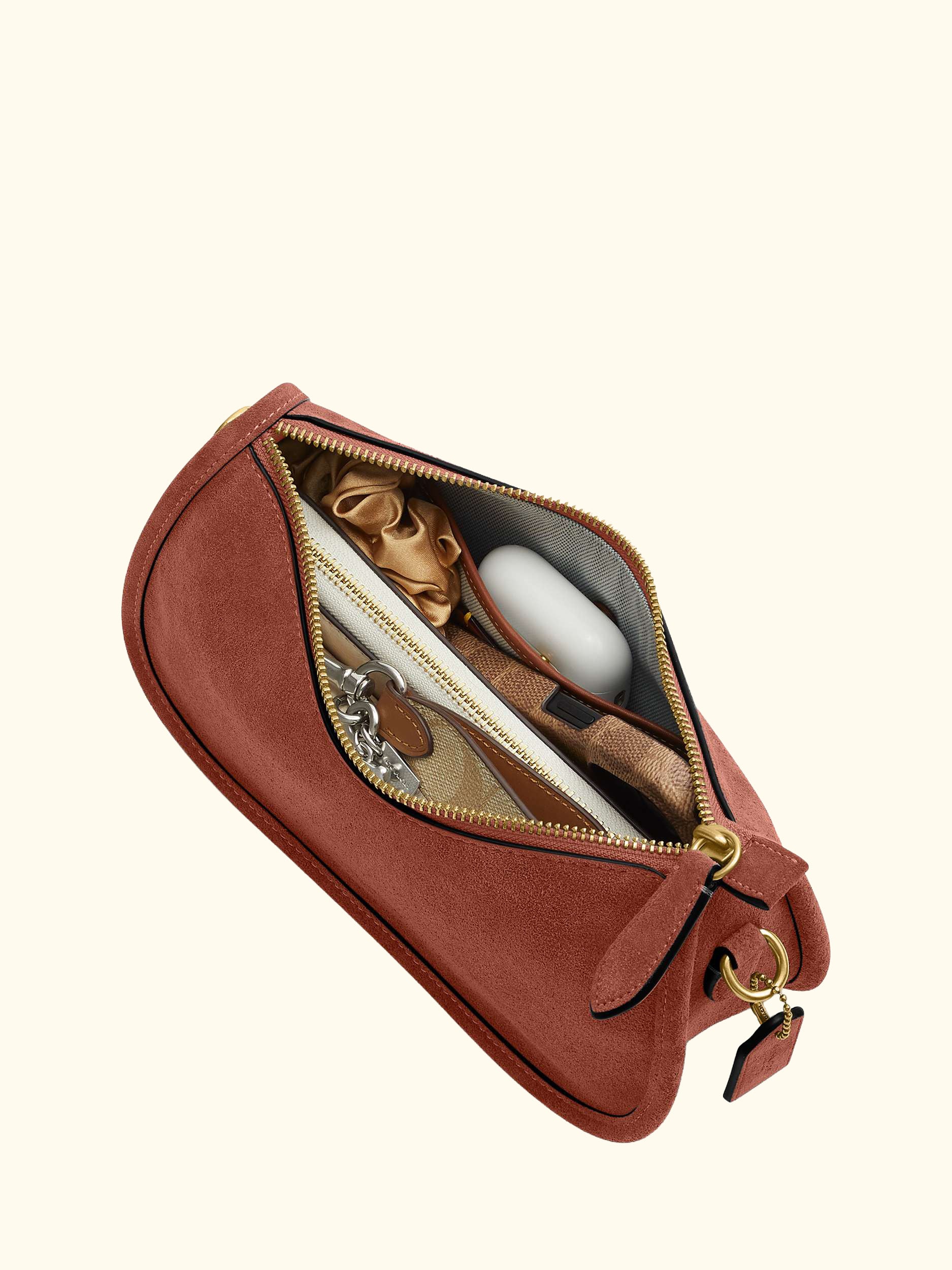 Waverly Suede and Leather Crossbody/Shoulder Bag