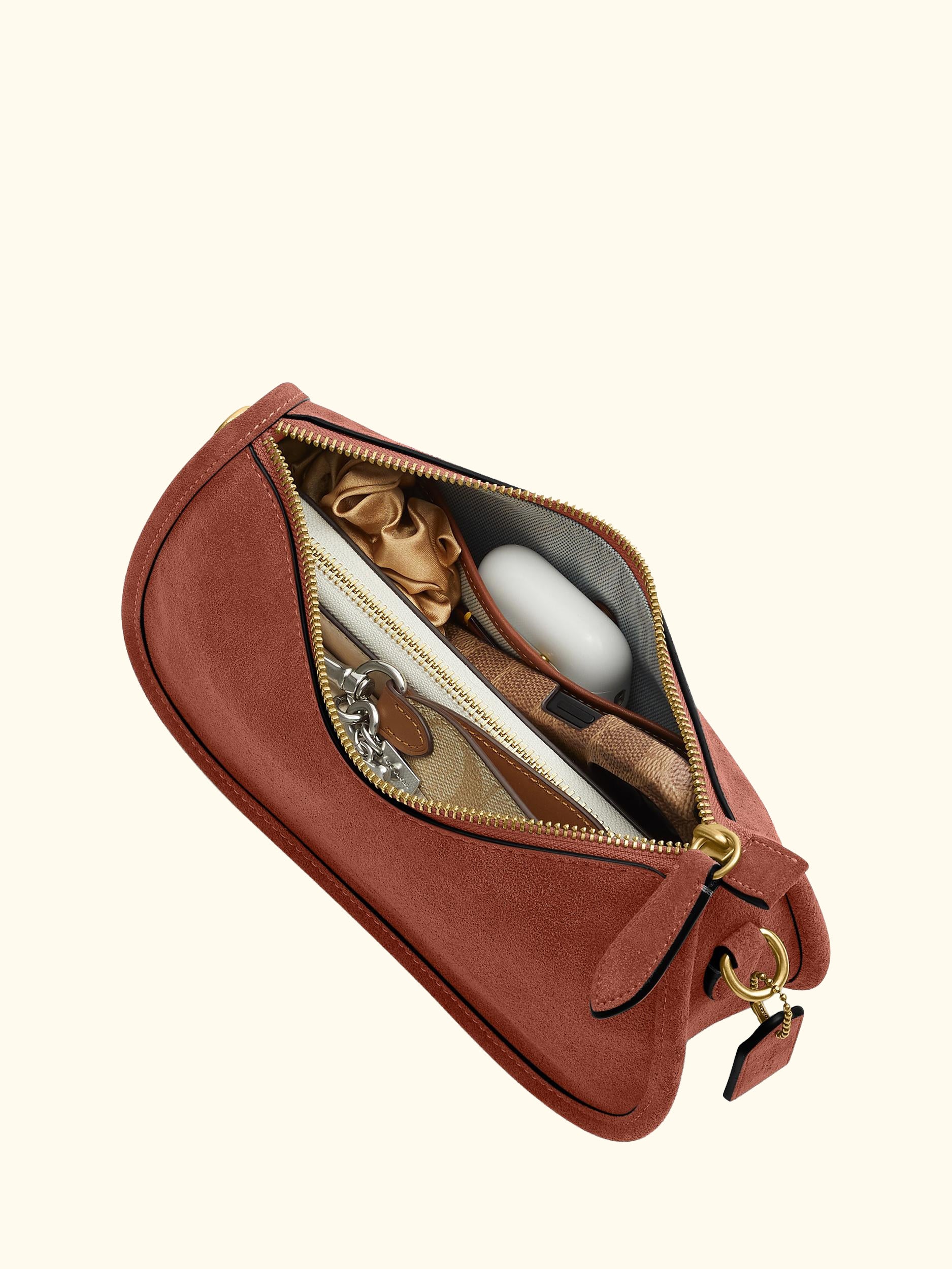 Waverly Suede and Leather Crossbody/Shoulder Bag