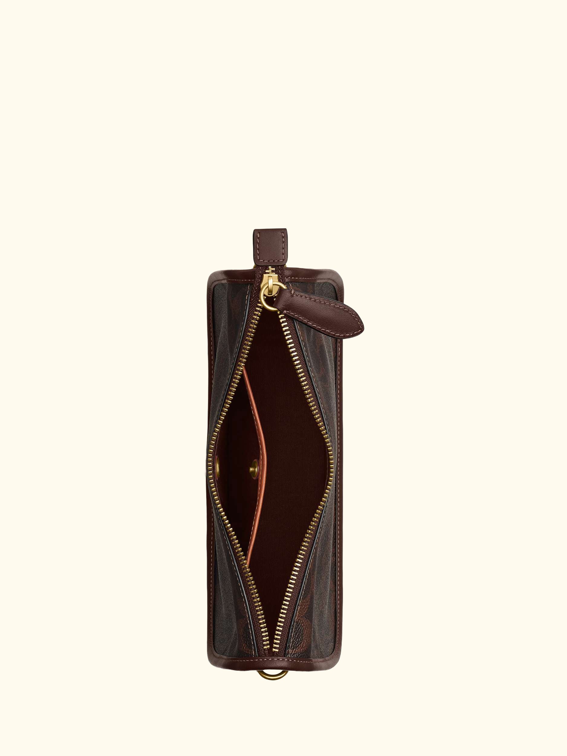 Waverly Canvas and Leather Signature Shoulder Bag, Maple
