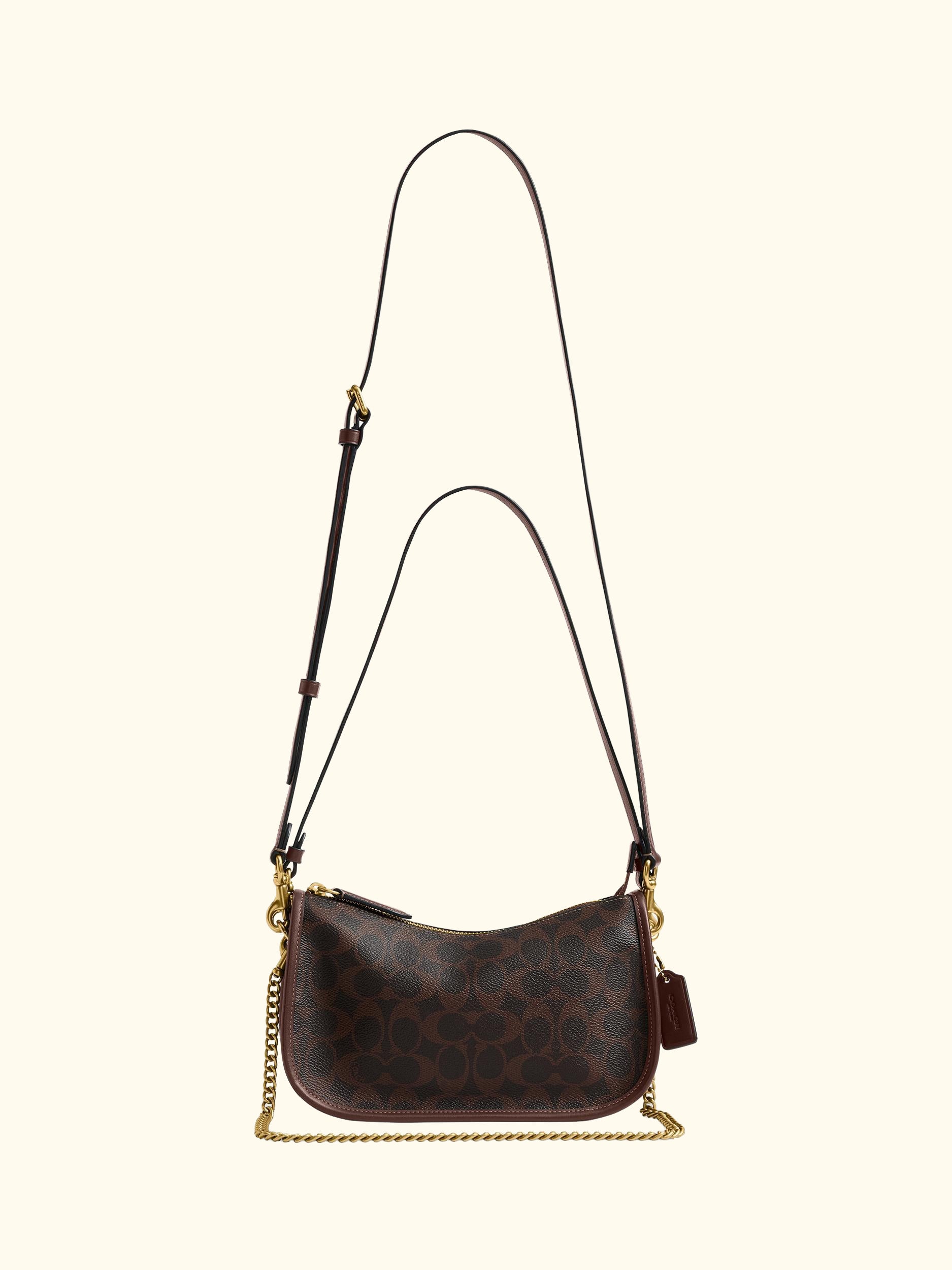 Waverly Canvas and Leather Signature Shoulder Bag, Maple
