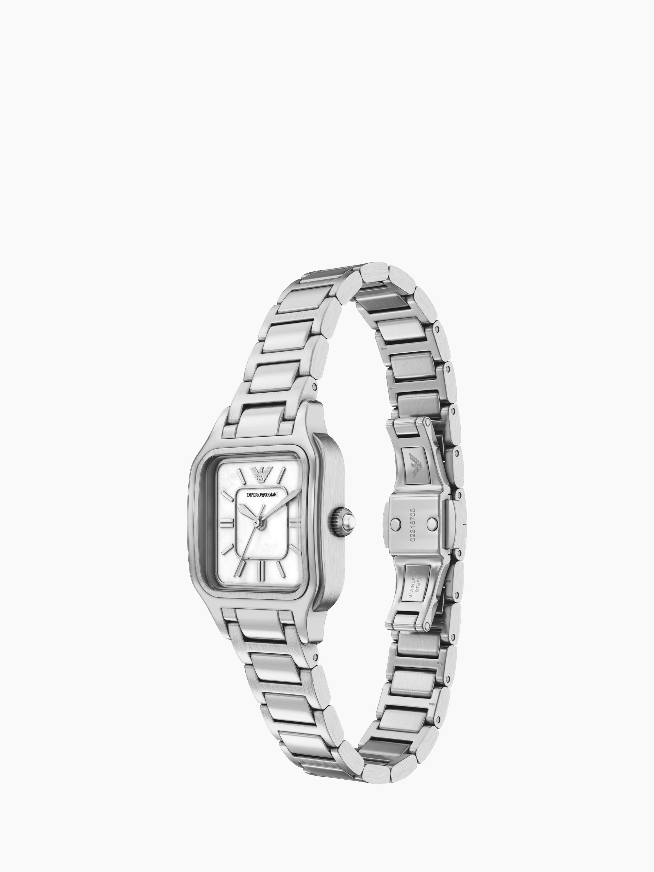 AR11742 Women's Mother of Pearl Dial Bracelet Strap Watch, Silver