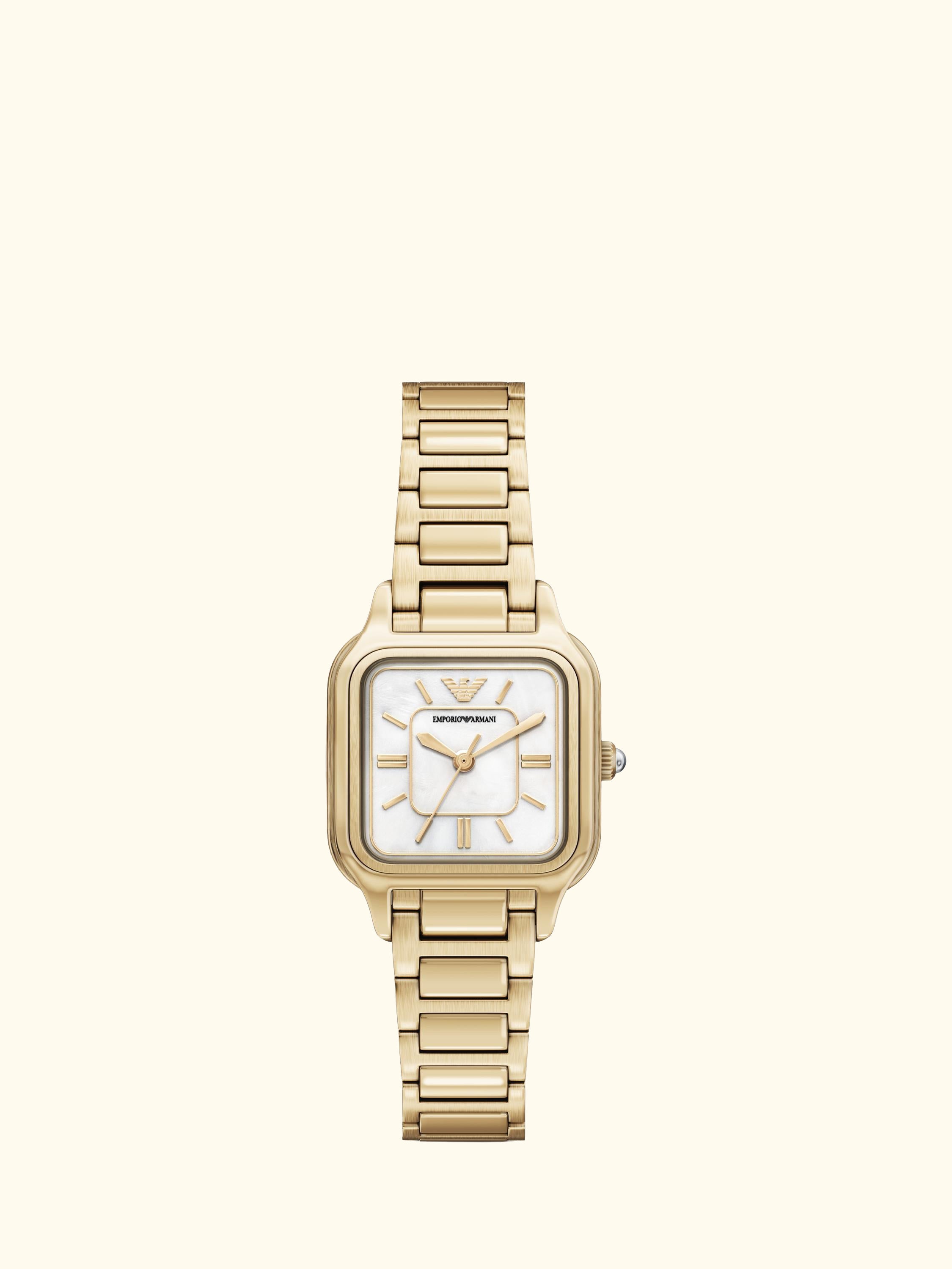 AR11744 Women's Mother of Pearl Dial Bracelet Strap Watch, Gold
