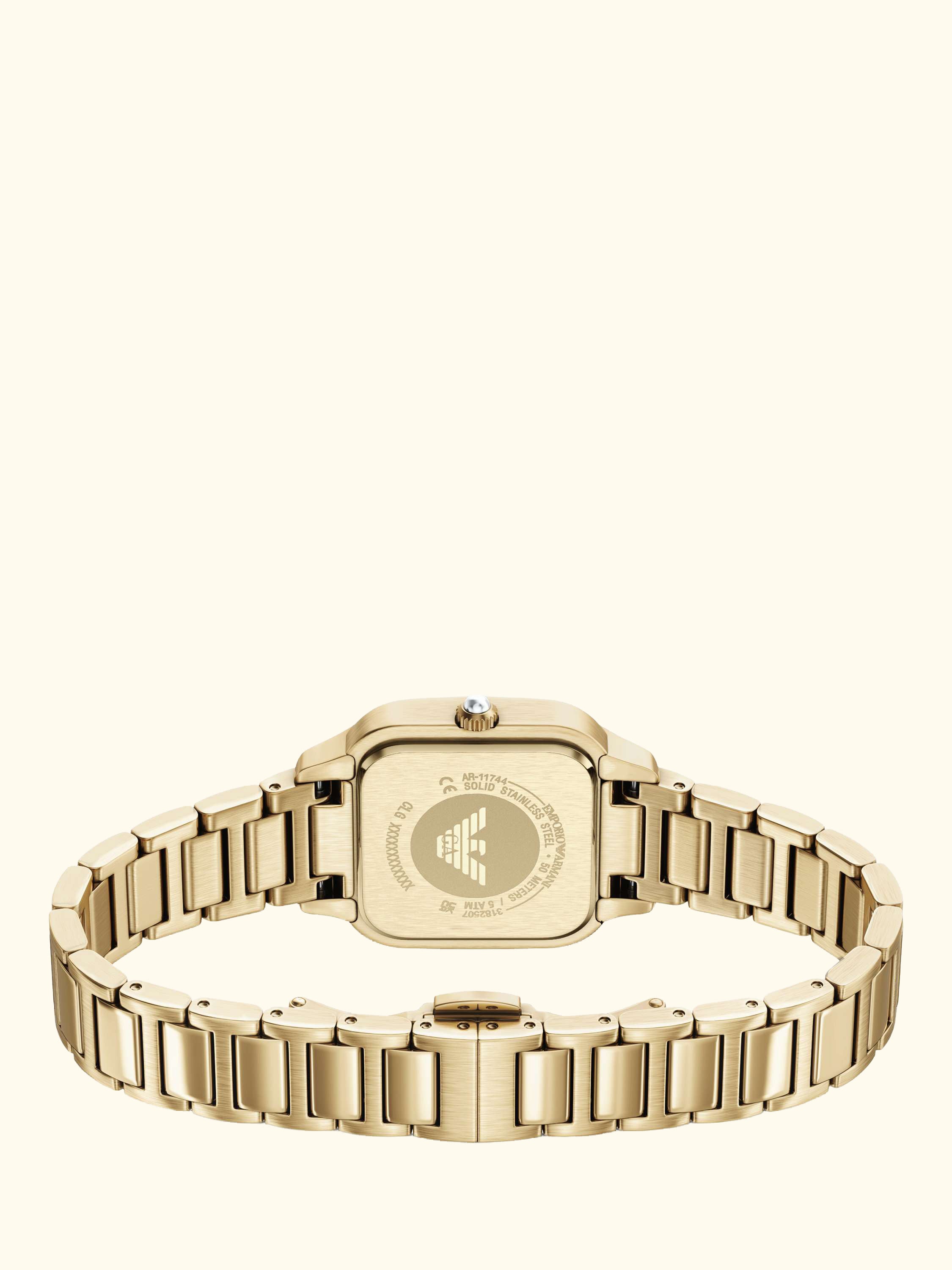 AR11744 Women's Mother of Pearl Dial Bracelet Strap Watch, Gold