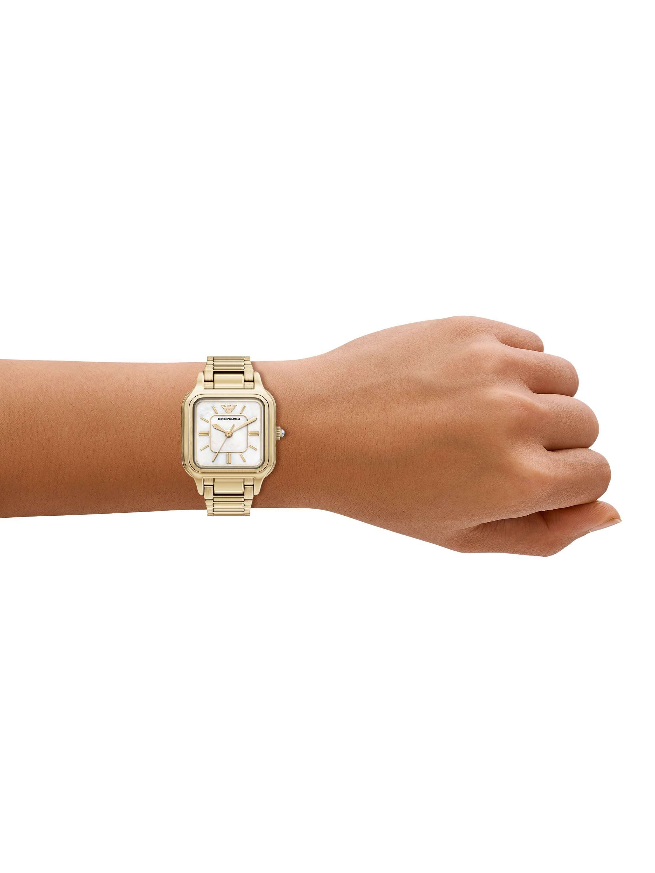 AR11744 Women's Mother of Pearl Dial Bracelet Strap Watch, Gold