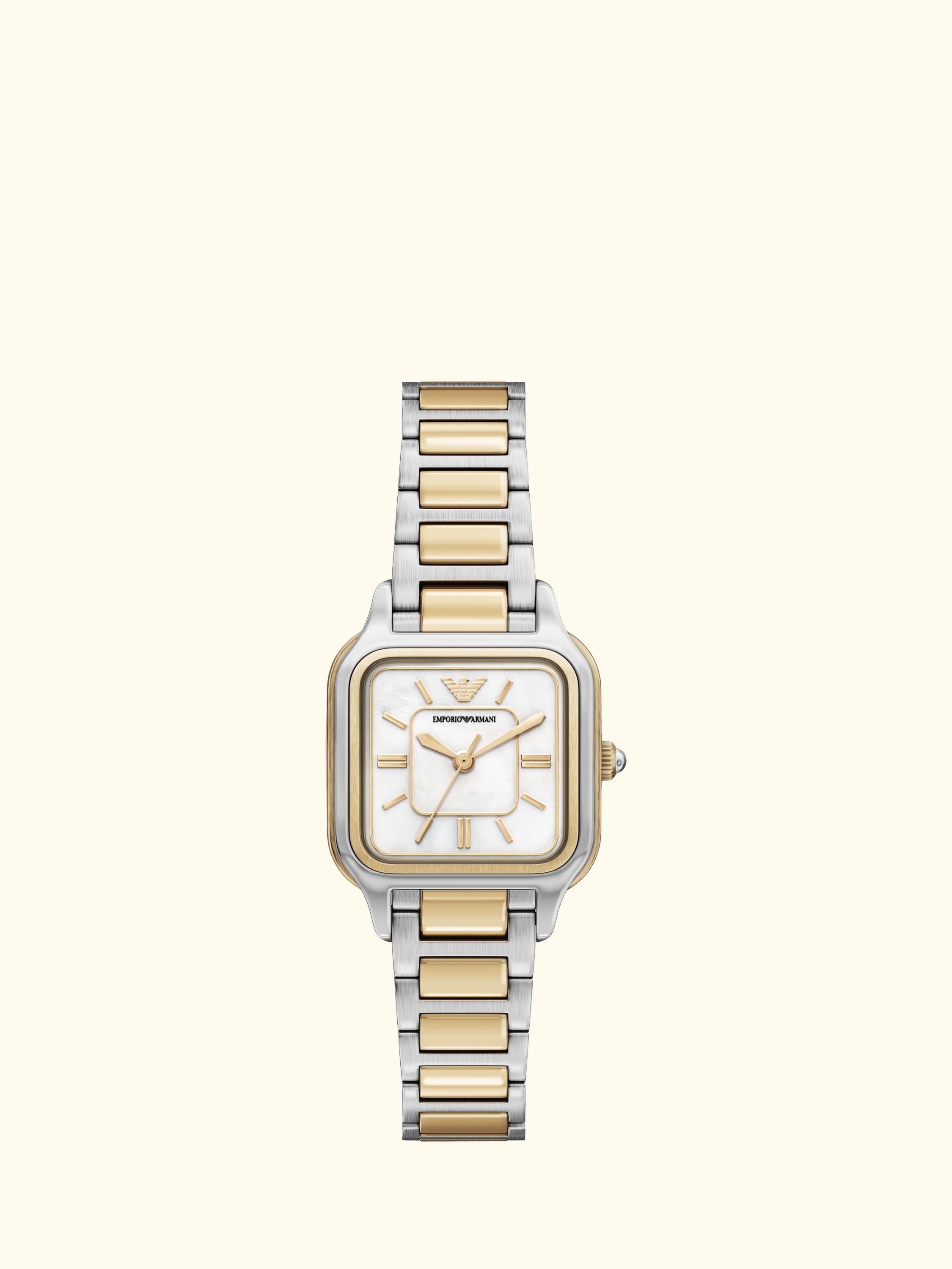 AR11745 Women's Mother of Pearl Dial Bracelet Strap Watch, 2-tone