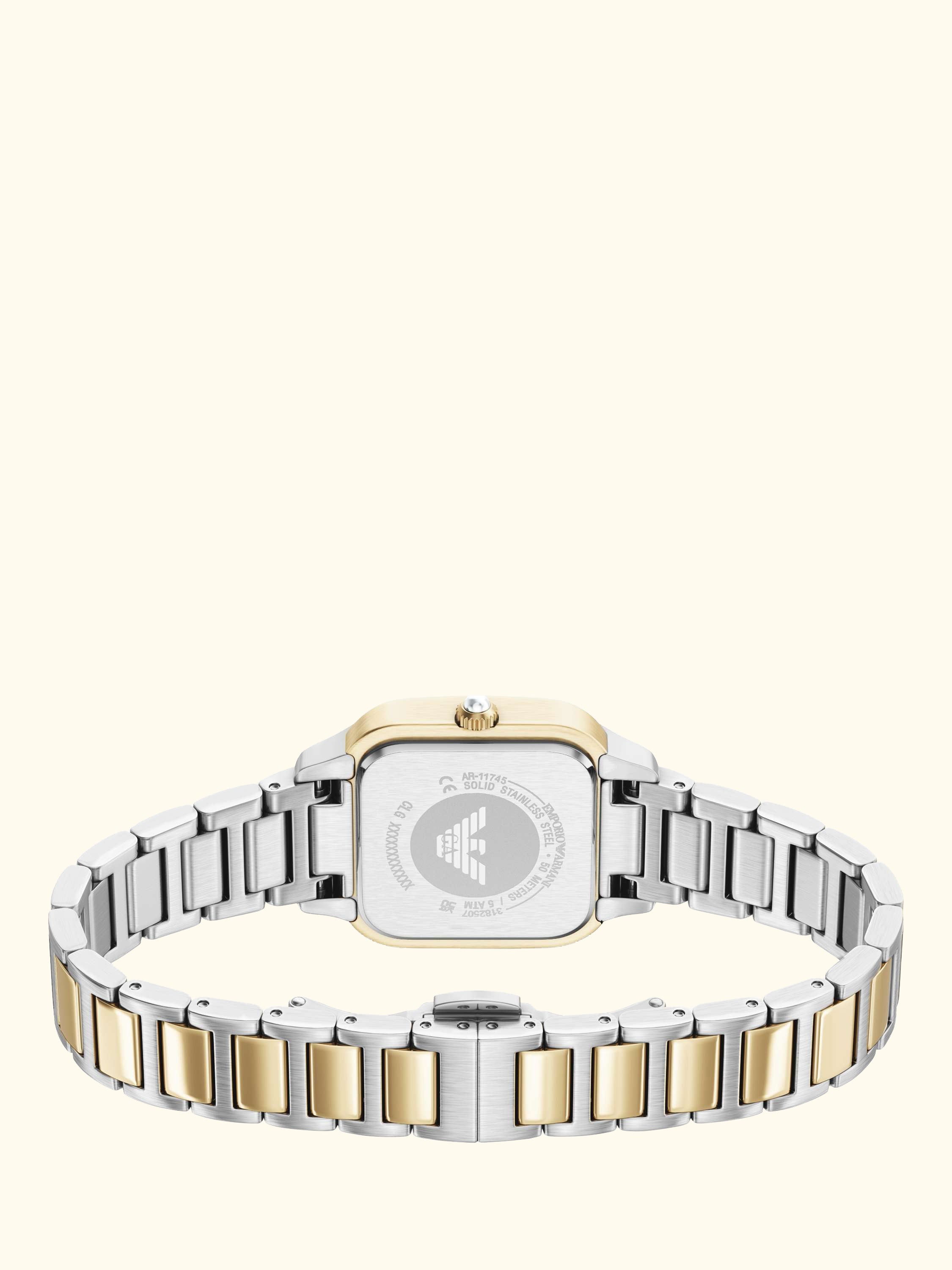 AR11745 Women's Mother of Pearl Dial Bracelet Strap Watch, 2-tone