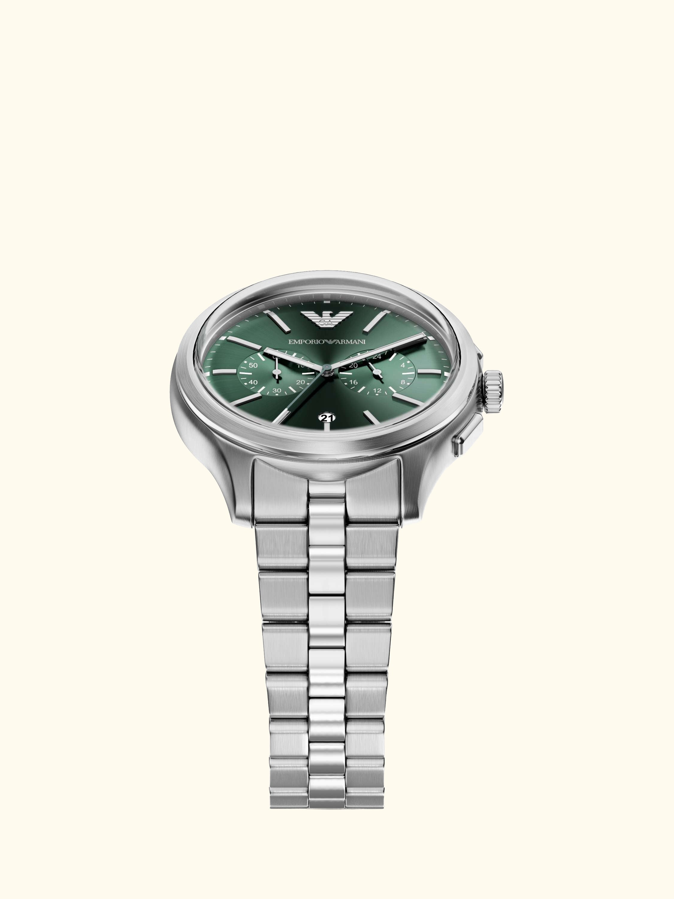 AR11746 Men's Japanese Movement Bracelet Strap Watch, Silver