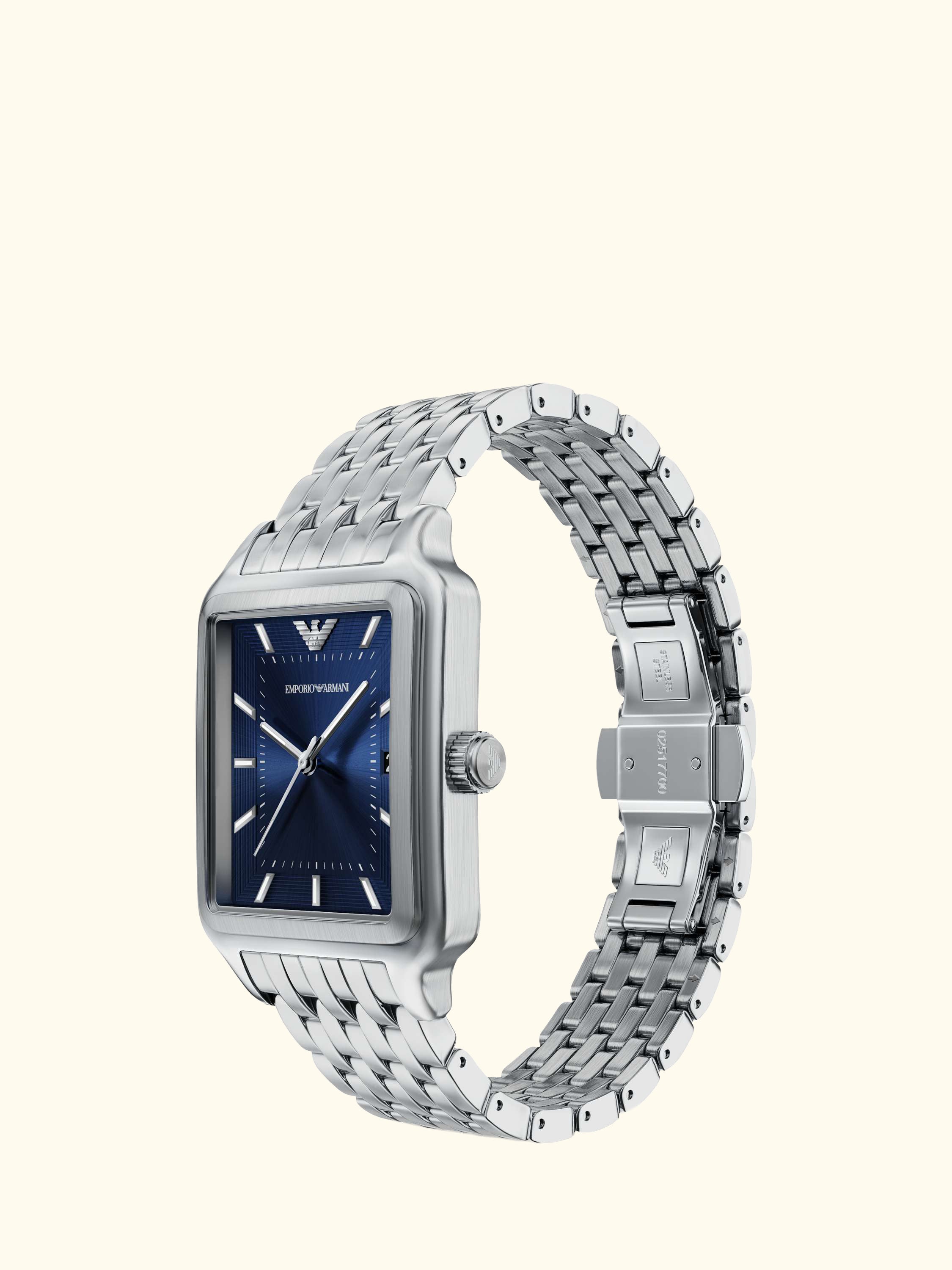 AR11754 Men's Japanese Movement Bracelet Strap Watch, Silver