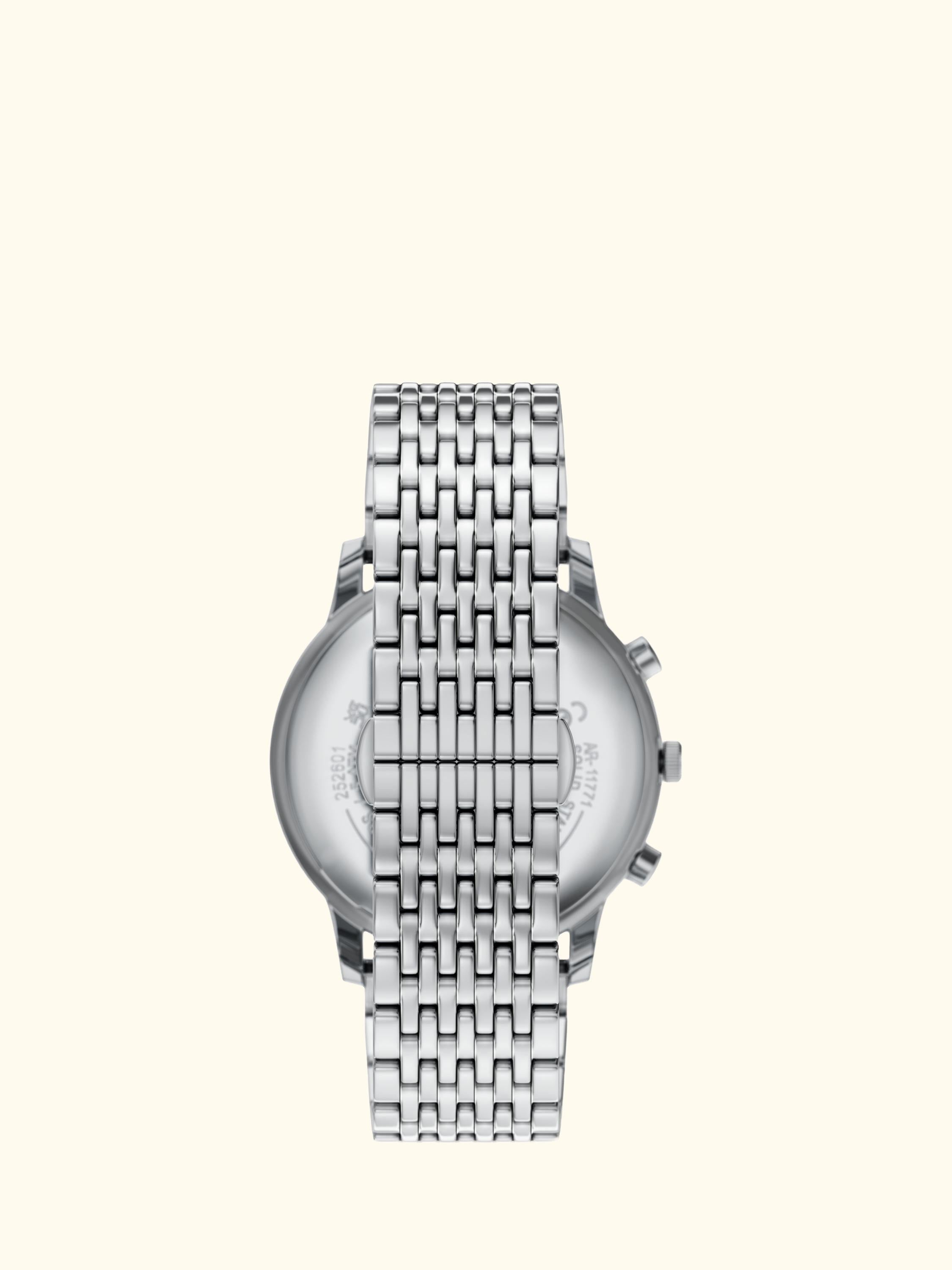 AR11771 Men's Date Bracelet Strap Watch, Silver